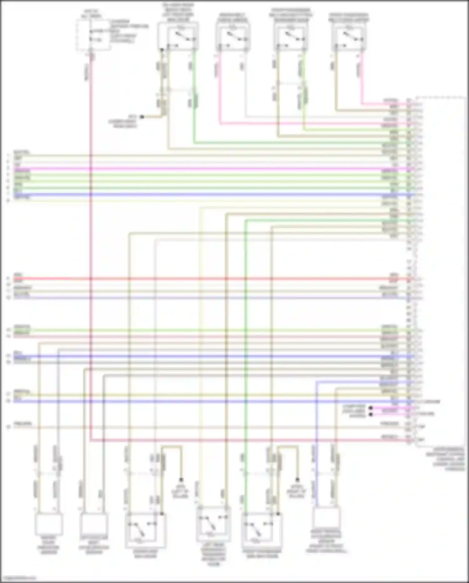 Wiring diagram right frontal acceleration sensor for Mercedes-Benz GLE-class Coupe C167 (2019-2023) (1 of 1)
