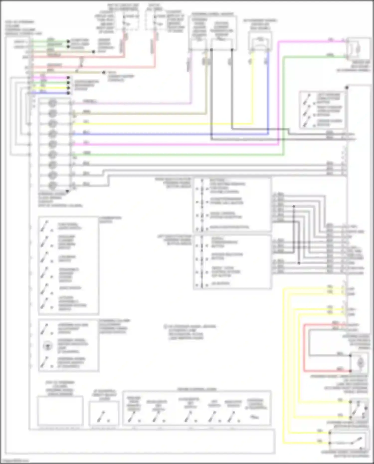 Wiring diagram accept/terminate phone call button for Mercedes-Benz GLE-class Coupe C292 (2015-2019) (3 of 3)