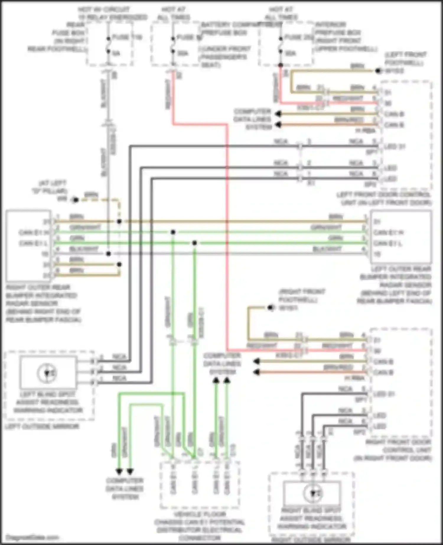 Wiring diagram computer data lines system for Mercedes-Benz GLE-class Coupe C292 (2015-2019) (15 of 105)
