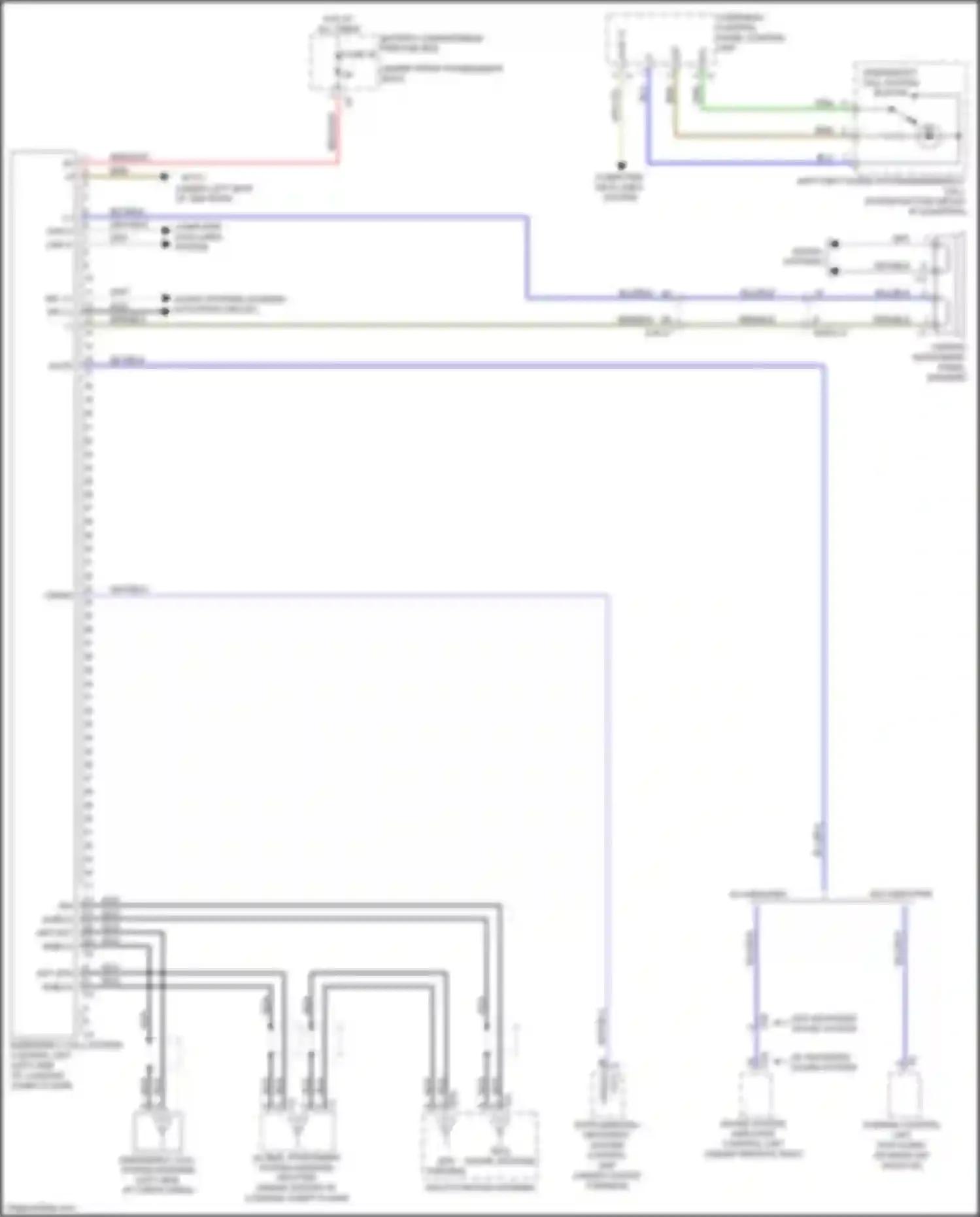 Wiring diagram emergency call system control unit for Mercedes-Benz GLE-class Coupe C292 (2015-2019) (4 of 7)