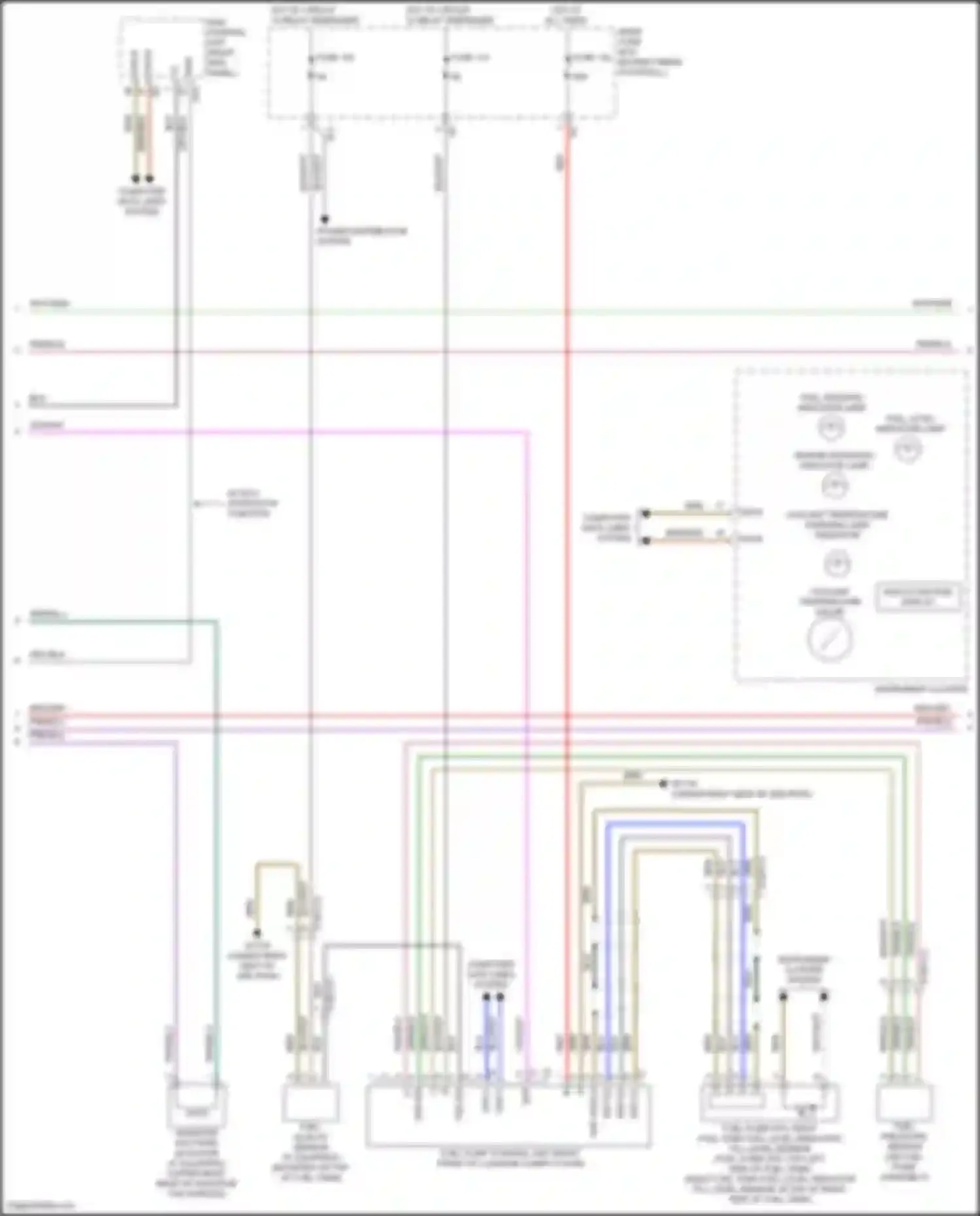 Wiring diagram fuel level indicator lamp for Mercedes-Benz GLE-class Coupe C292 (2015-2019) (1 of 3)
