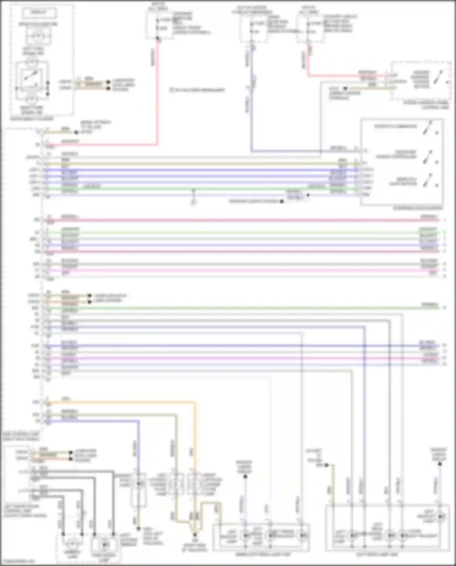 Wiring diagram left front door control unit for Mercedes-Benz GLE-class Coupe C292 (2015-2019) (2 of 15)
