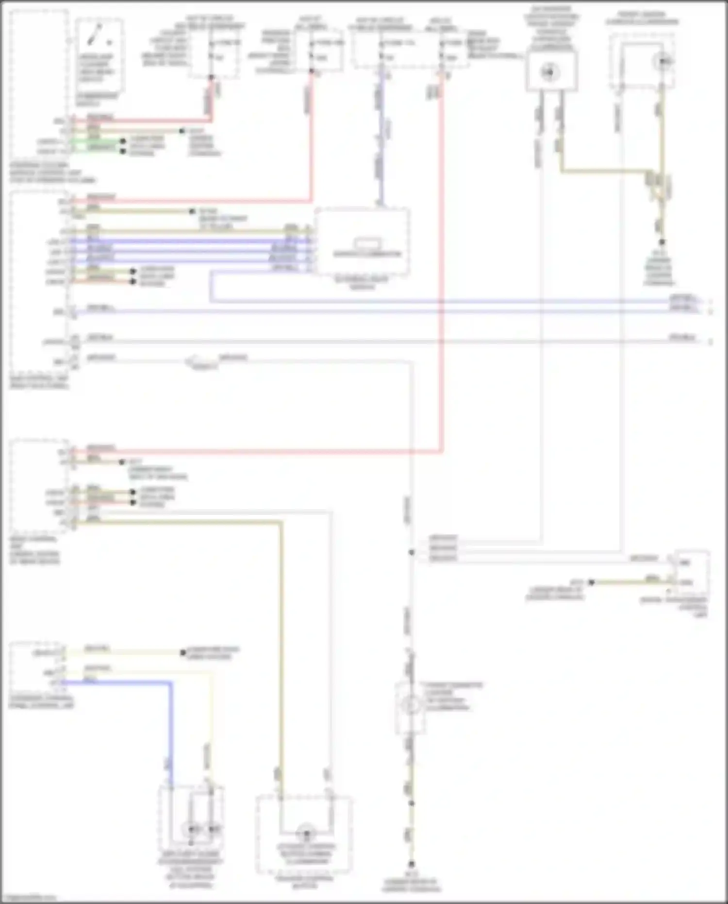 Wiring diagram overhead control panel control unit for Mercedes-Benz GLE-class Coupe C292 (2015-2019) (6 of 16)
