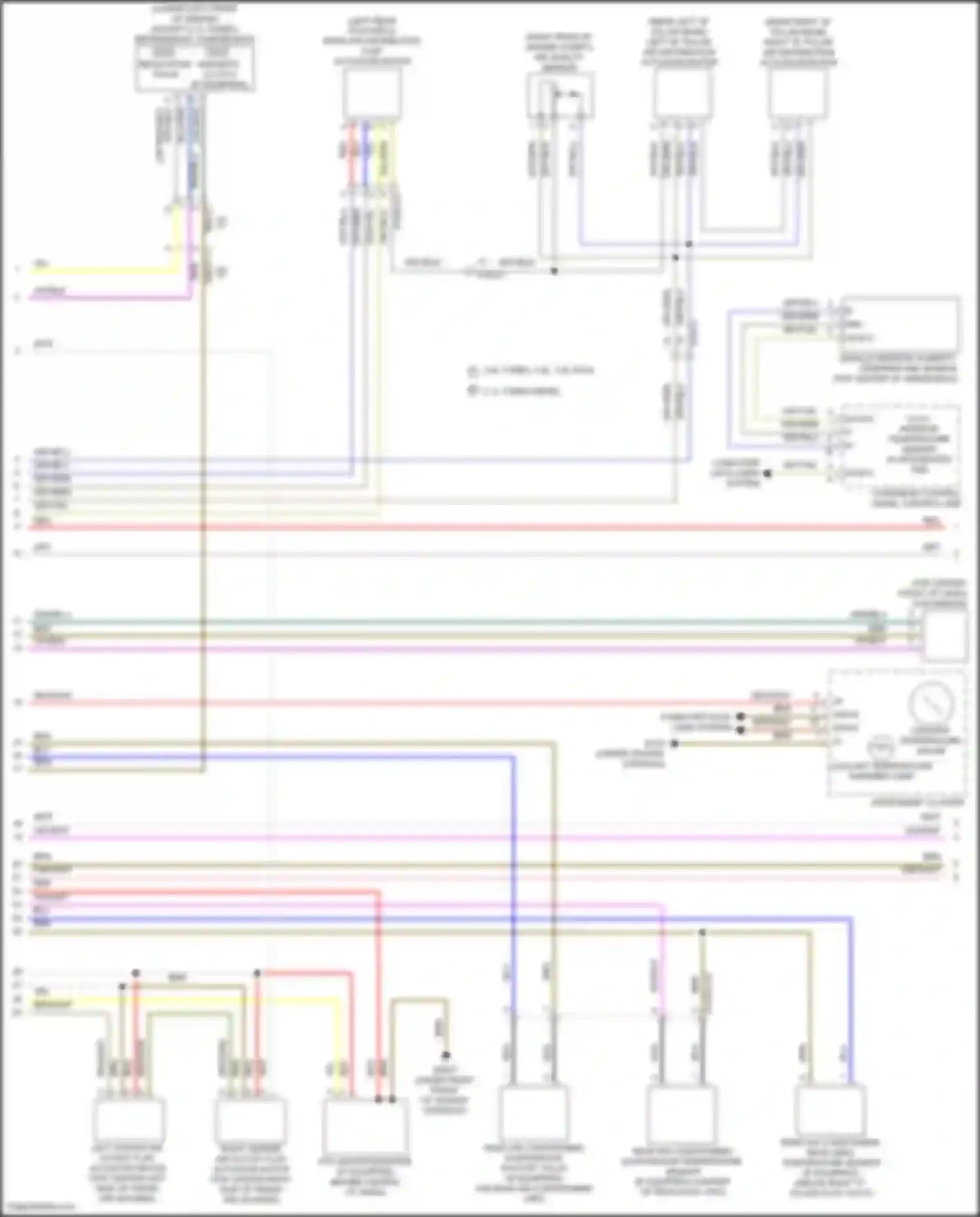 Wiring diagram rear air conditioning evaporator temperature sensor for Mercedes-Benz GLE-class Coupe C292 (2015-2019) (1 of 1)