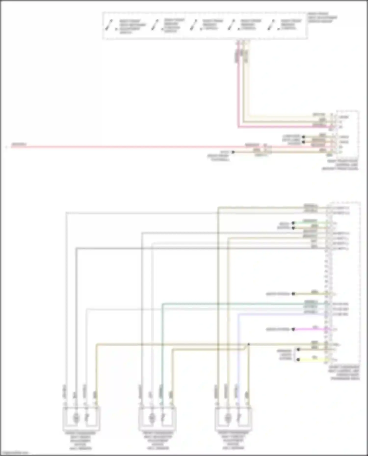 Wiring diagram right front memory 3 switch for Mercedes-Benz GLE-class Coupe C292 (2015-2019) (2 of 2)