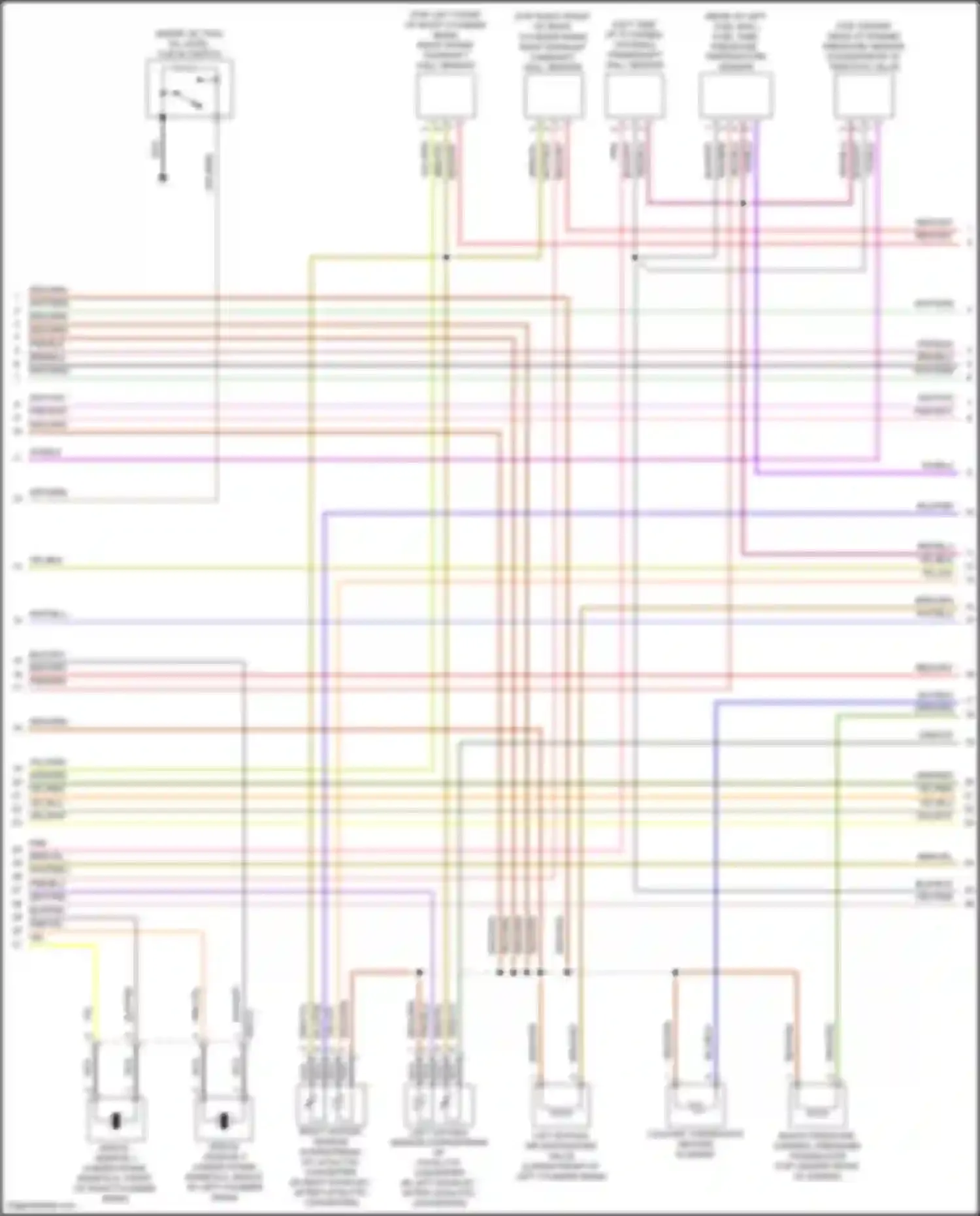 Wiring diagram right intake camshaft hall sensor for Mercedes-Benz GLE-class Coupe C292 (2015-2019) (1 of 3)