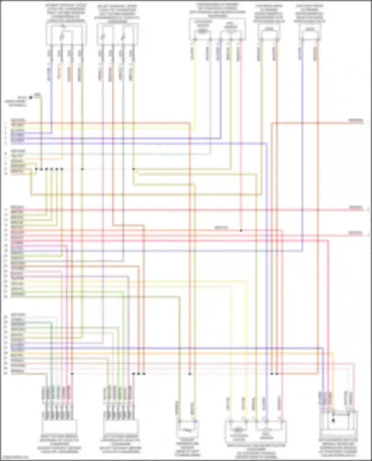 Wiring diagram right oxygen sensor upstream of catalytic converter for Mercedes-Benz GLE-class Coupe C292 (2015-2019) (2 of 3)
