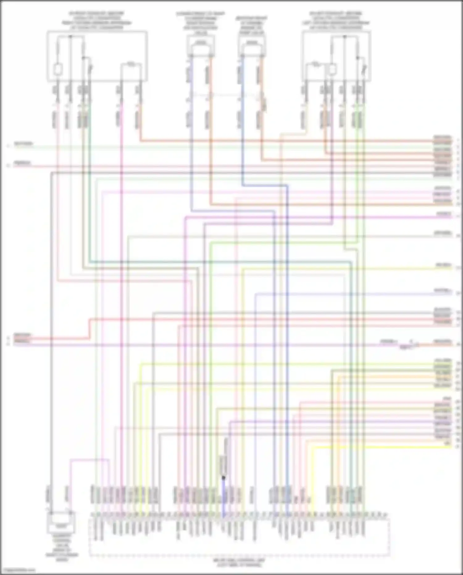 Wiring diagram right oxygen sensor upstream of catalytic converter for Mercedes-Benz GLE-class Coupe C292 (2015-2019) (1 of 3)