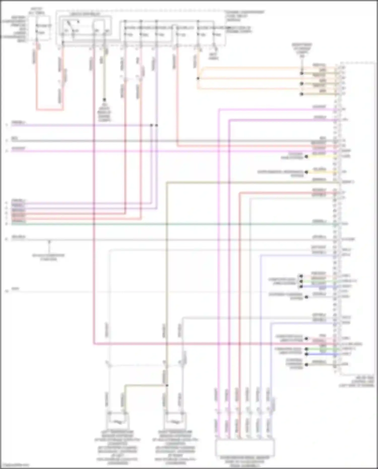 Wiring diagram right temperature sensor upstream of nox storage catalytic converter for Mercedes-Benz GLE-class Coupe C292 (2015-2019) (1 of 2)