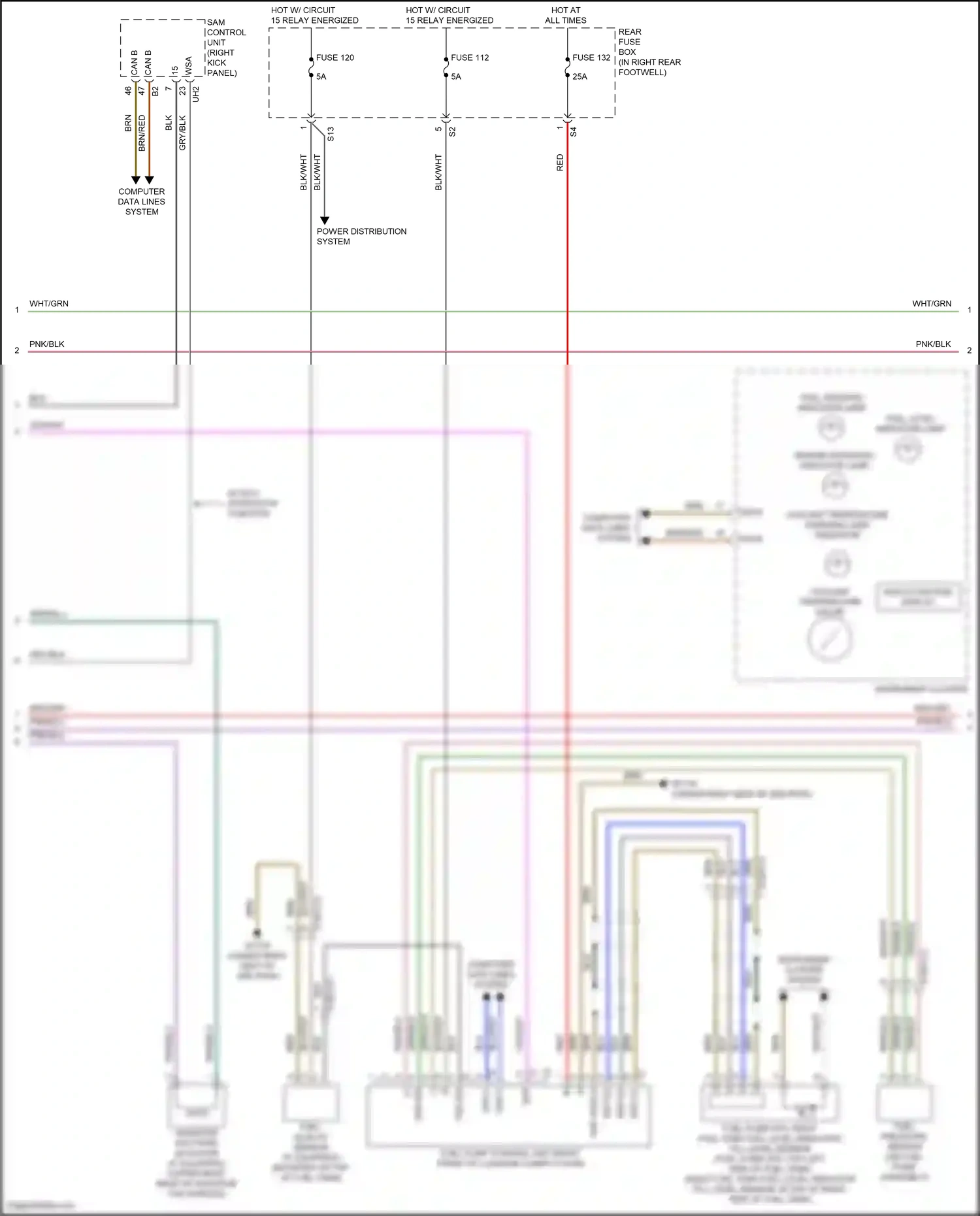 Wiring diagram sam control unit for Mercedes-Benz GLE-class Coupe C292 (2015-2019) (17 of 19)