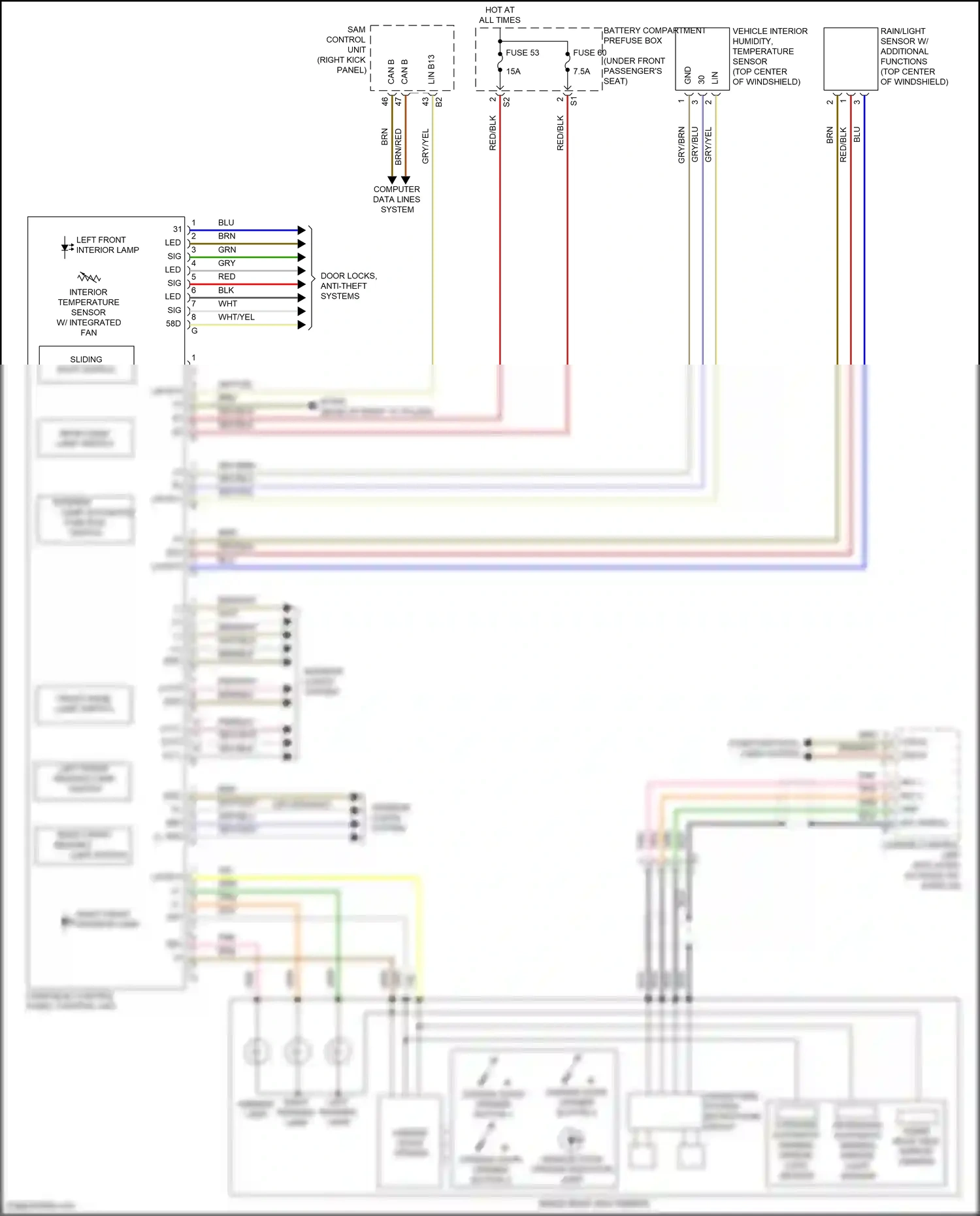 Wiring diagram sam control unit for Mercedes-Benz GLE-class Coupe C292 (2015-2019) (2 of 19)