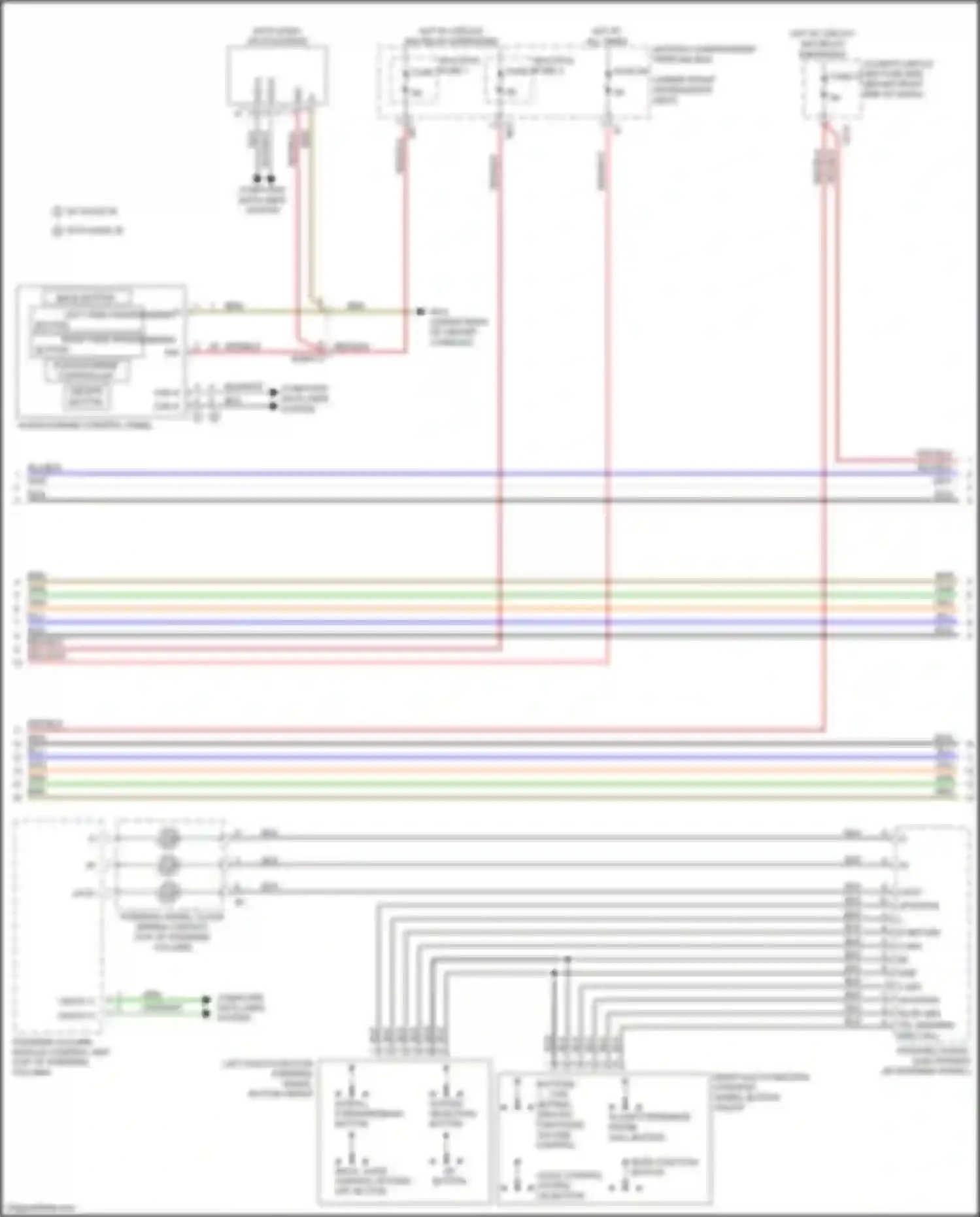 Wiring diagram system selection button for Mercedes-Benz GLE-class Coupe C292 (2015-2019) (1 of 3)
