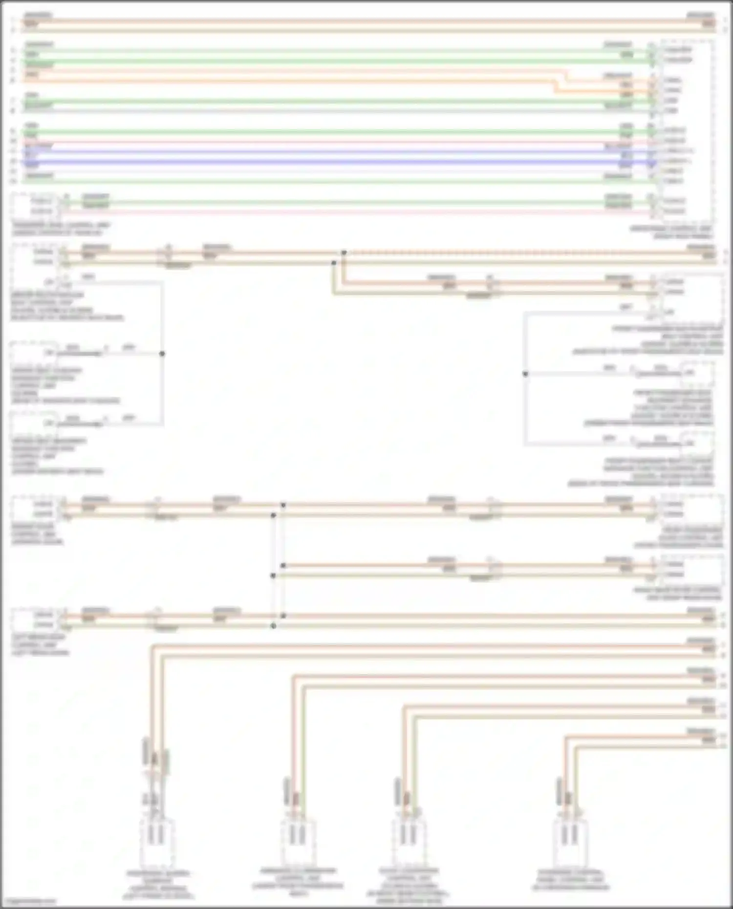 GLE-class Mercedes-Benz V167 facelift (2023-2024): High/low bus circuit (7 of 8)