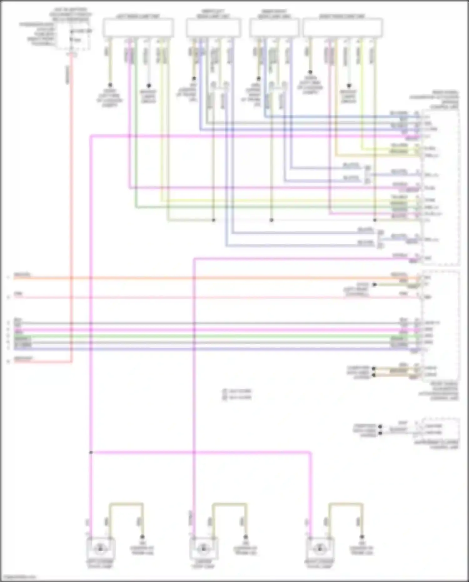 GLE-class Mercedes-Benz V167 facelift (2023-2024): Exterior lamps circuit (2 of 2)
