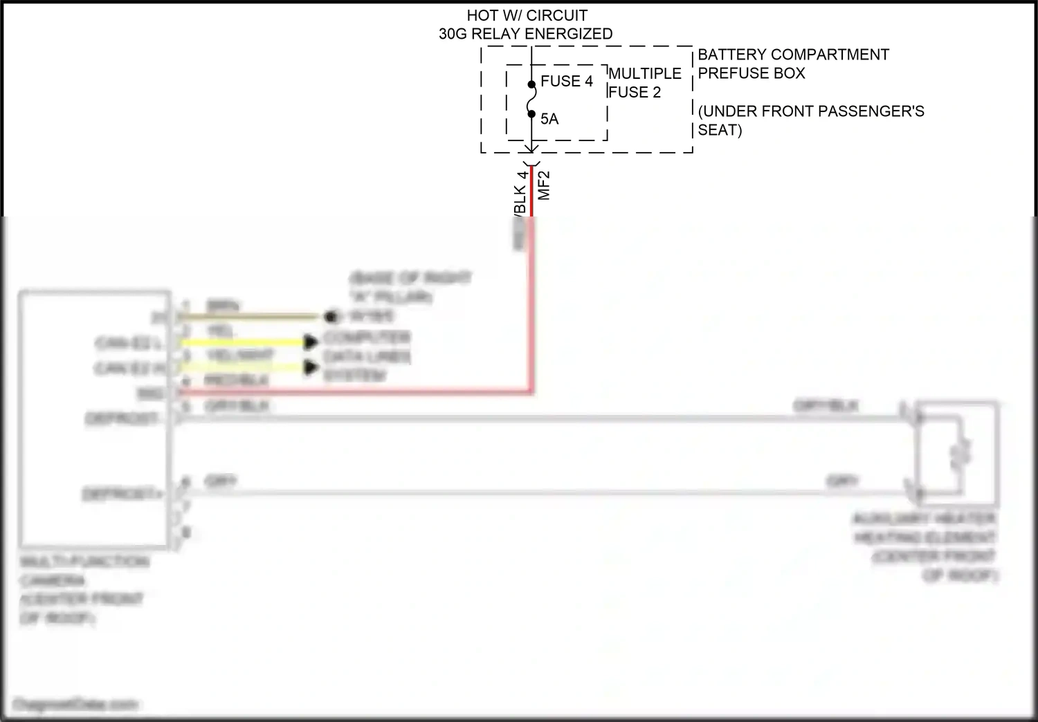 Mercedes-Benz GLE-class W166 (2015-2018) multi-function camera wiring diagram  (2 of 3)