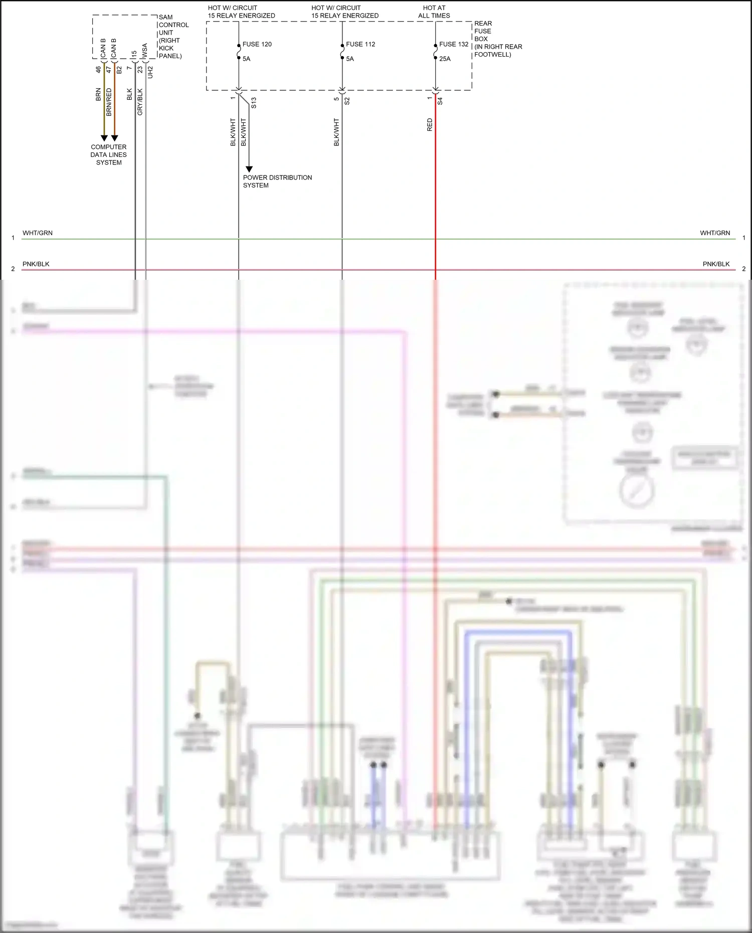 Mercedes-Benz GLE-class W166 (2015-2018) multi-function display wiring diagram  (8 of 9)