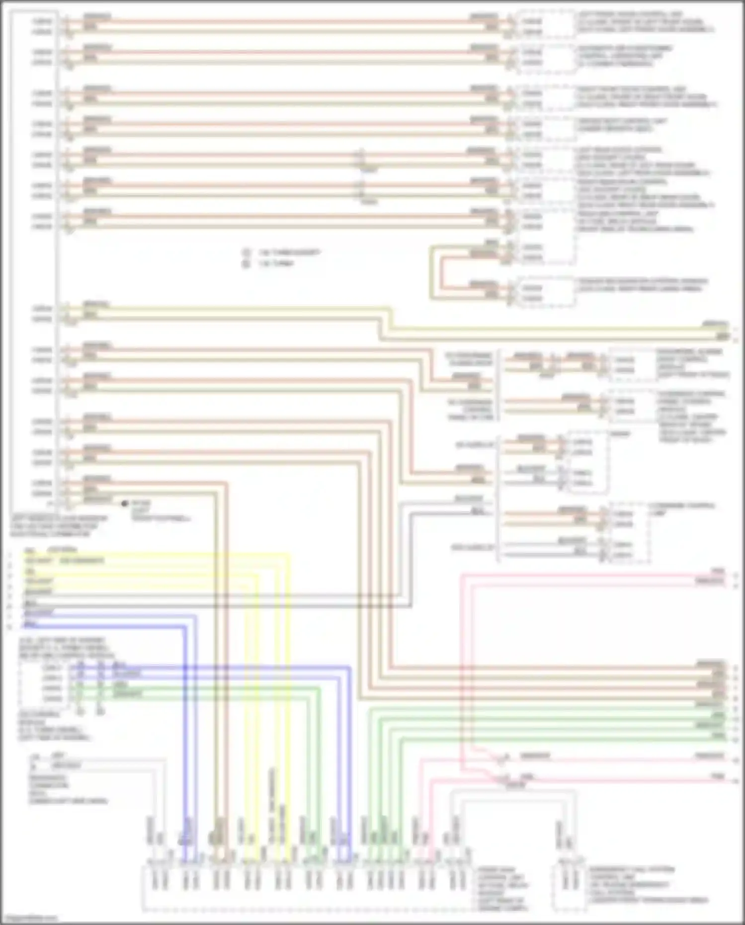 GLK-class Mercedes-Benz X204 facelift (2012-2015): High/low bus circuit (2 of 4)