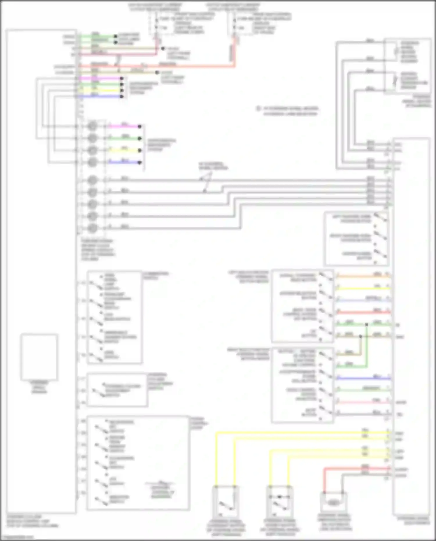 GLK-class Mercedes-Benz X204 facelift (2012-2015): Power steering column circuit