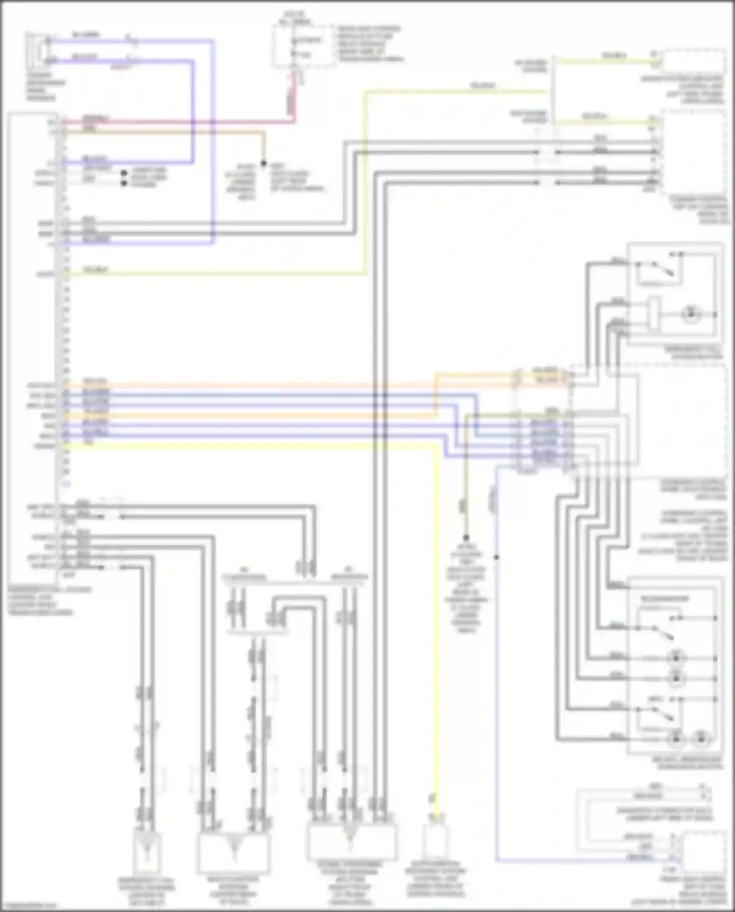 GLK-class Mercedes-Benz X204 facelift (2012-2015): Emergency call circuit