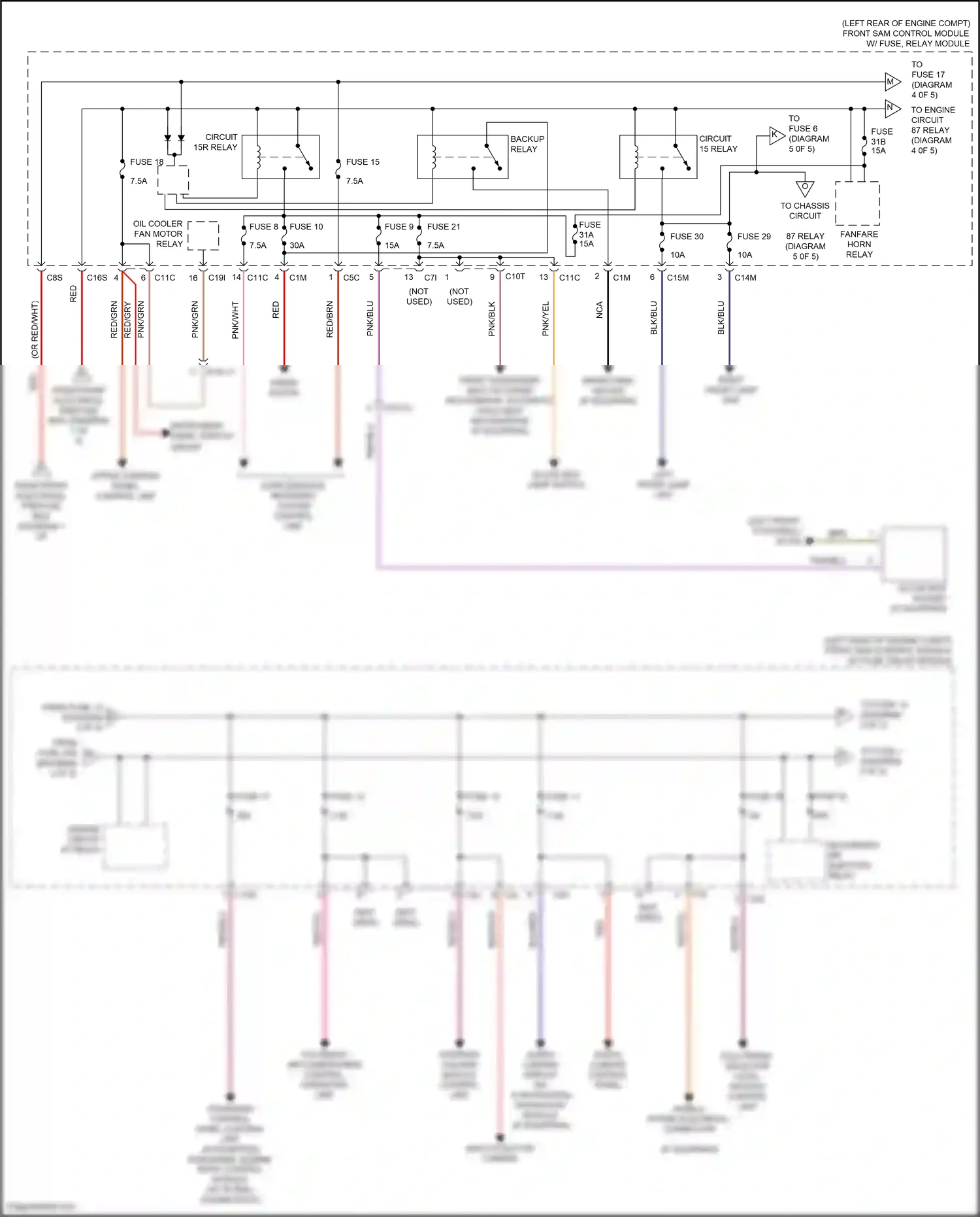 Mercedes-Benz GLK-class X204 facelift (2012-2015) multi-function camera wiring diagram  (4 of 4)