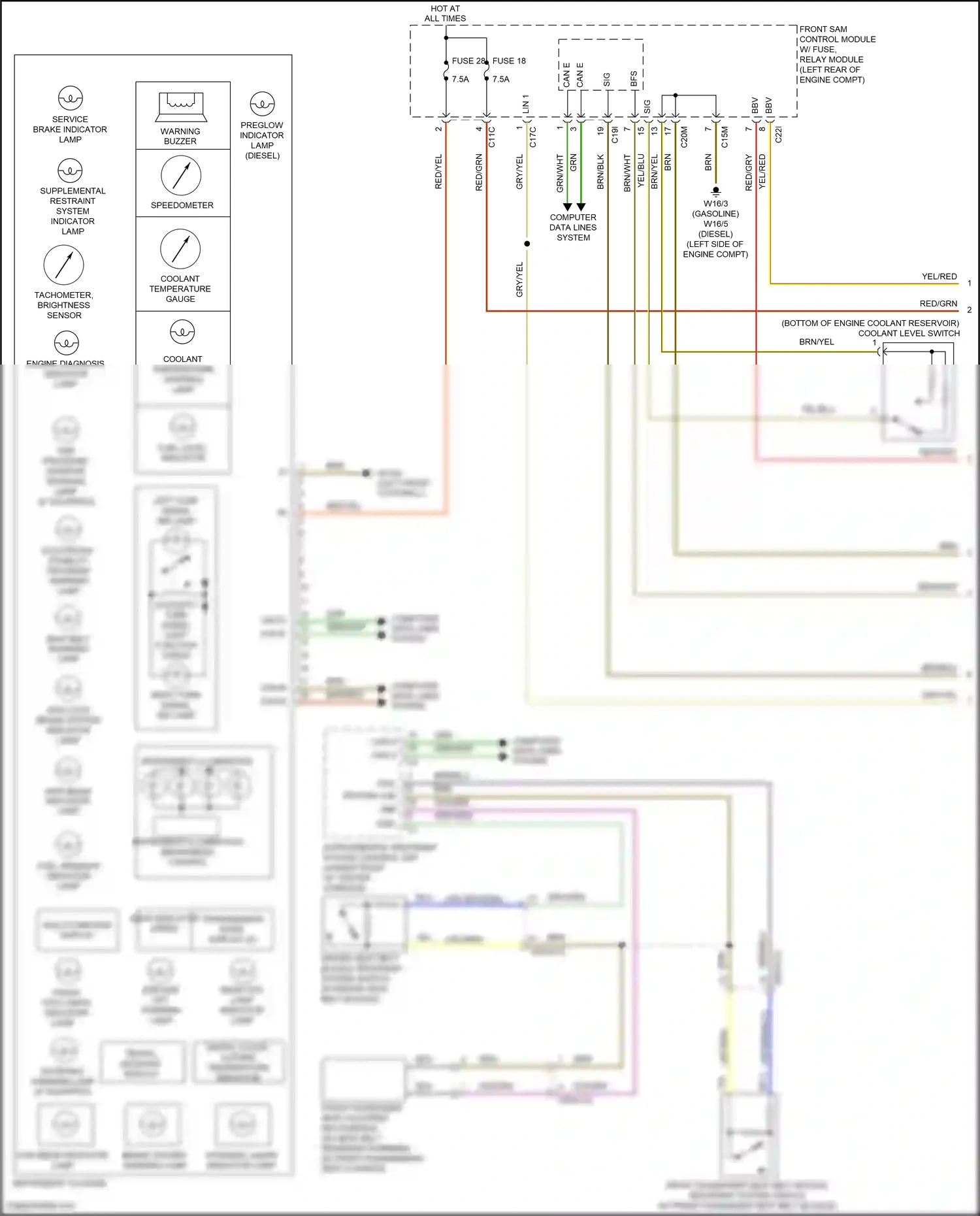 Mercedes-Benz GLK-class X204 facelift (2012-2015) multi-function display wiring diagram  (3 of 6)