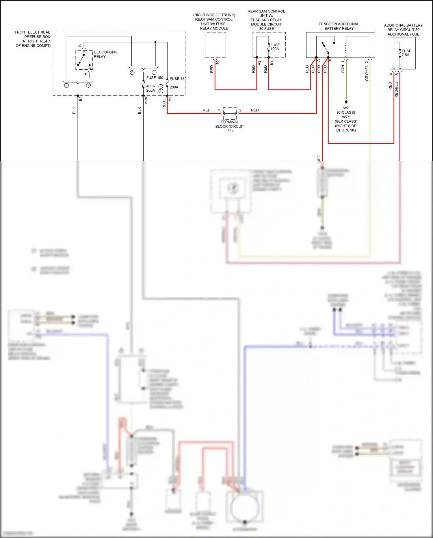 Mercedes-Benz GLK-class X204 facelift (2012-2015) multi-function display wiring diagram  (2 of 6)