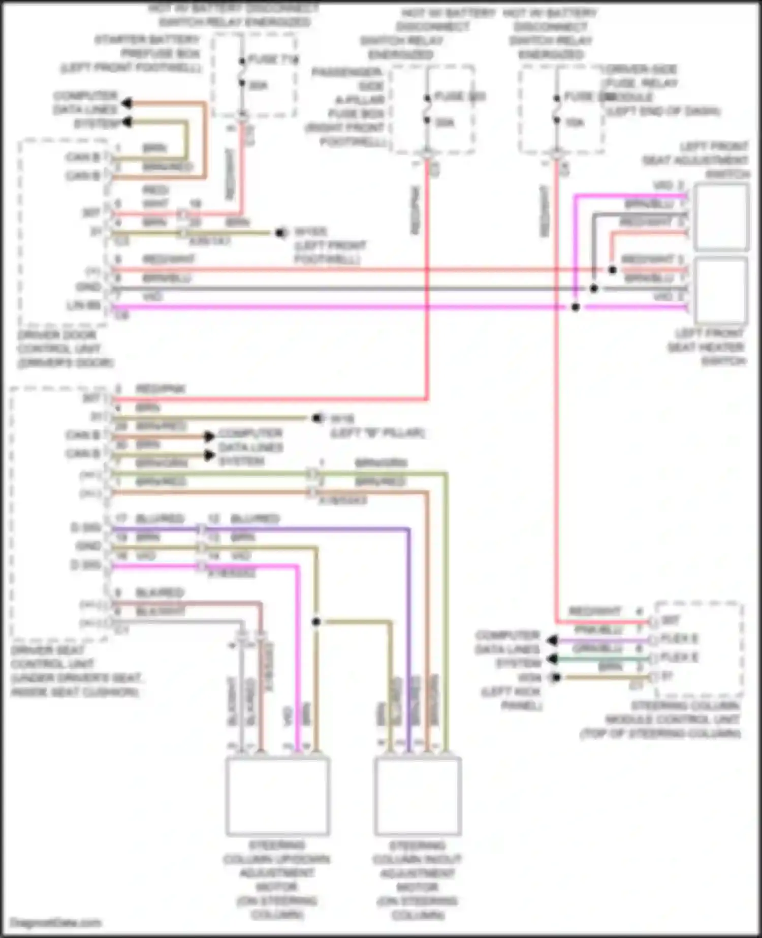 GLS-class AMG Mercedes-Benz X167 facelift (2023-2024): Steering column memory circuit