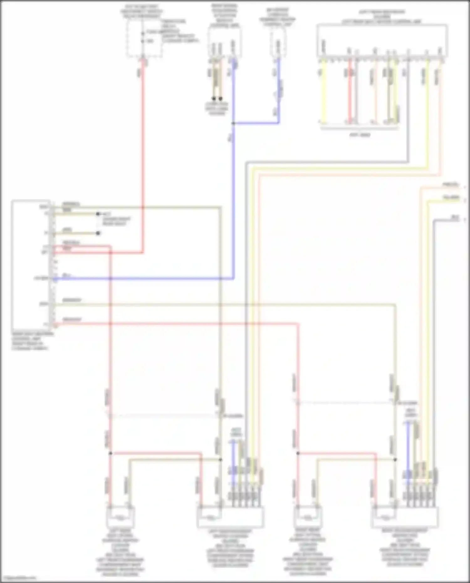 GLS-class AMG Mercedes-Benz X167 facelift (2023-2024): Rear heated seats circuit (1 of 2)