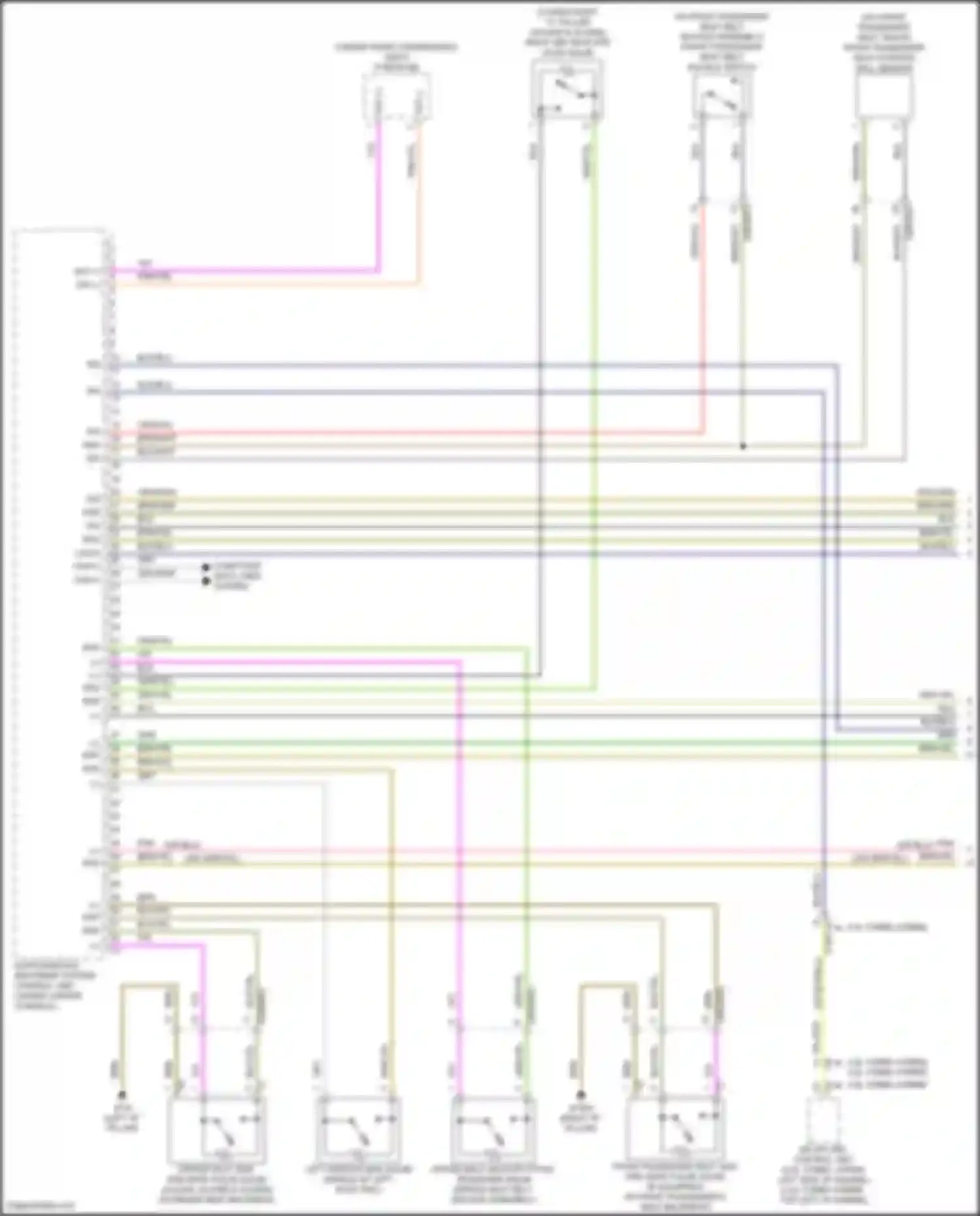 GLS-class AMG Mercedes-Benz X167 facelift (2023-2024): Supplemental restraint circuit (1 of 5)