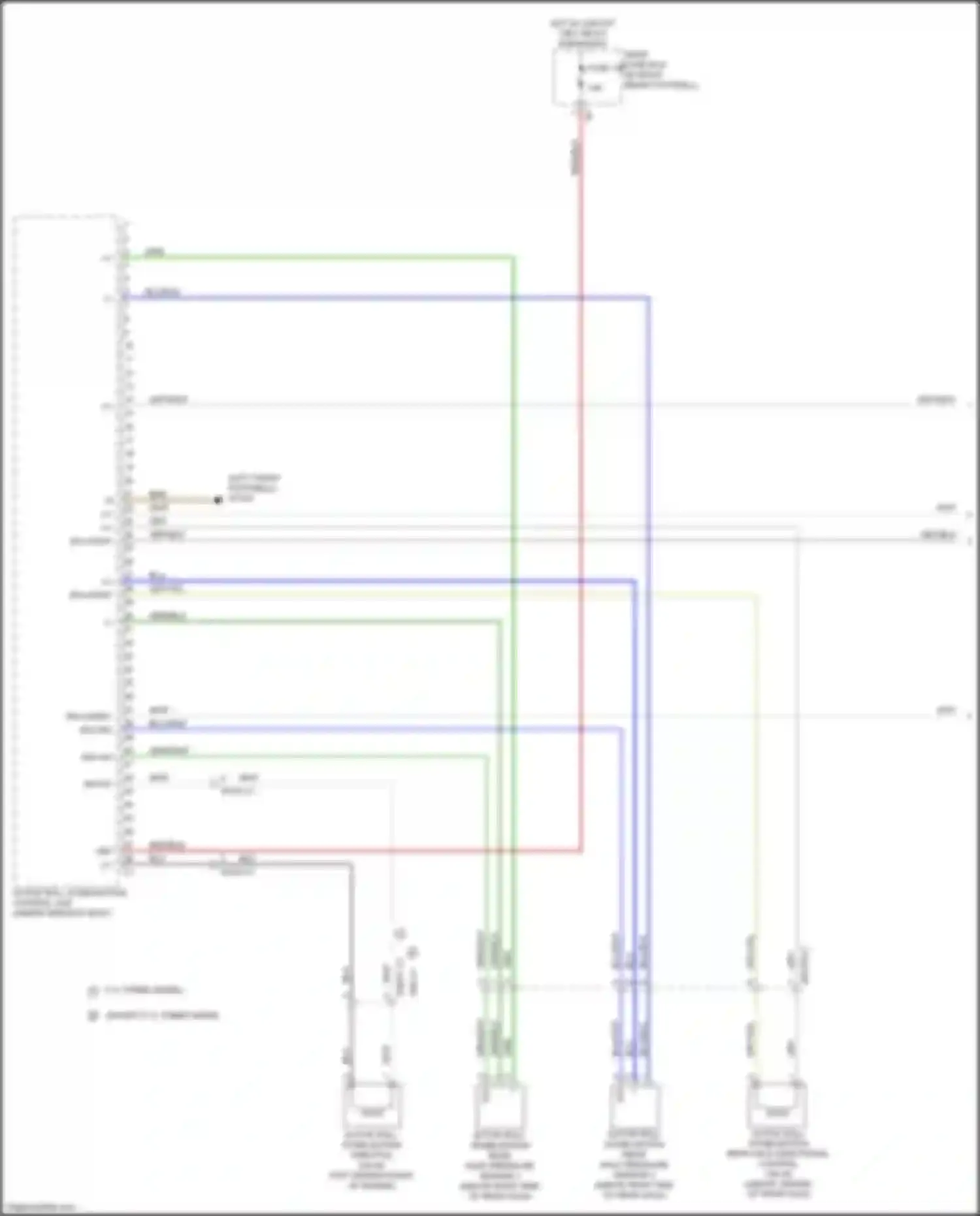 Wiring diagram active roll stabilization rear axle directional control valve for Mercedes-Benz GLS-class X166 (2015-2019) (1 of 1)