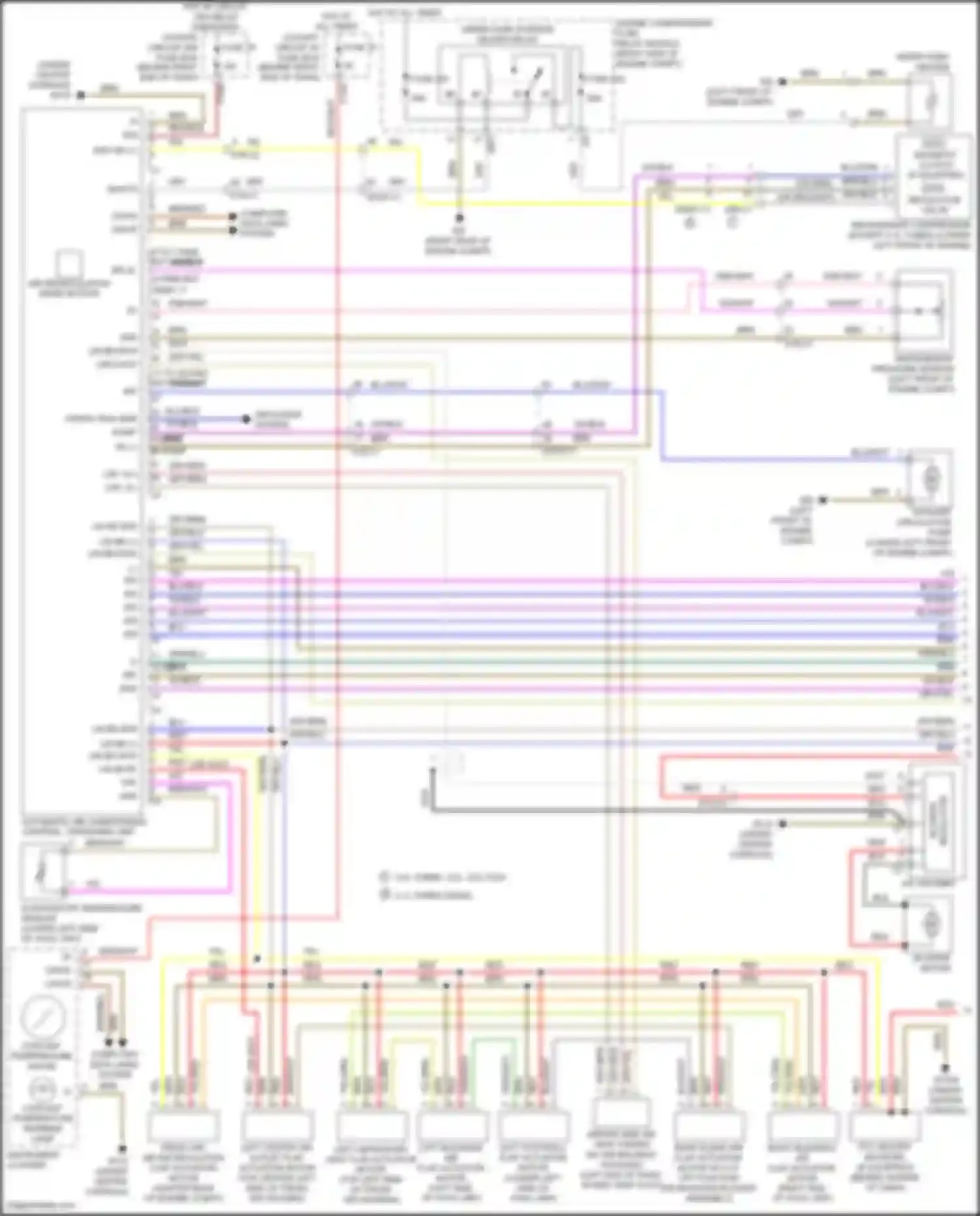 Wiring diagram automatic air conditioning control, operating unit for Mercedes-Benz GLS-class X166 (2015-2019) (1 of 8)