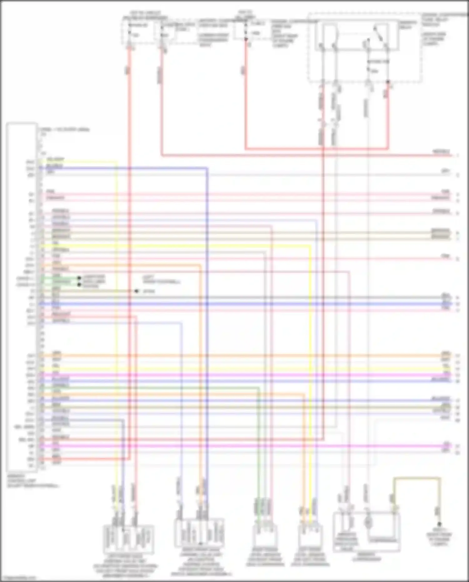 Wiring diagram battery compartment prefuse box for Mercedes-Benz GLS-class X166 (2015-2019) (2 of 55)