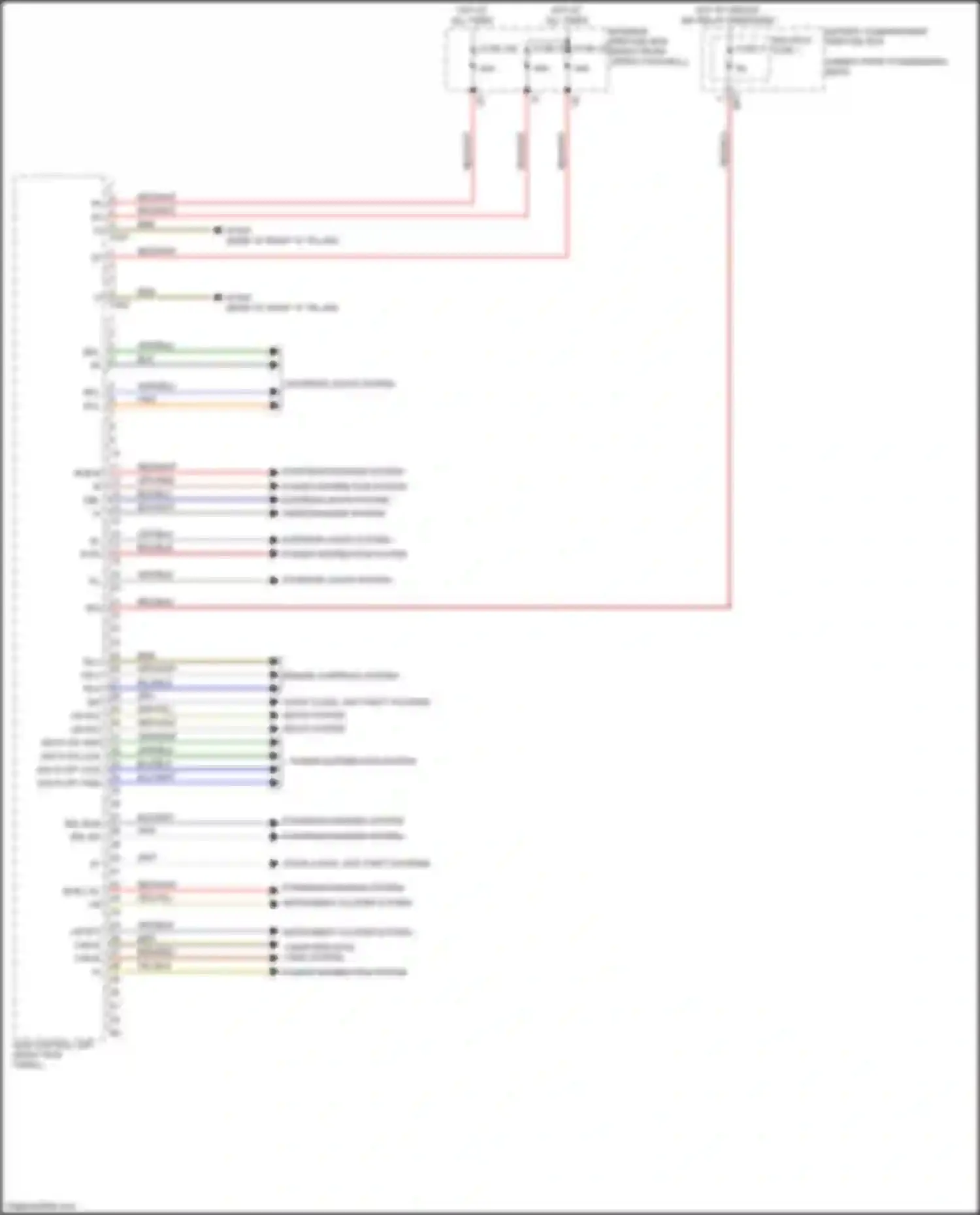 Wiring diagram battery compartment prefuse box for Mercedes-Benz GLS-class X166 (2015-2019) (26 of 55)