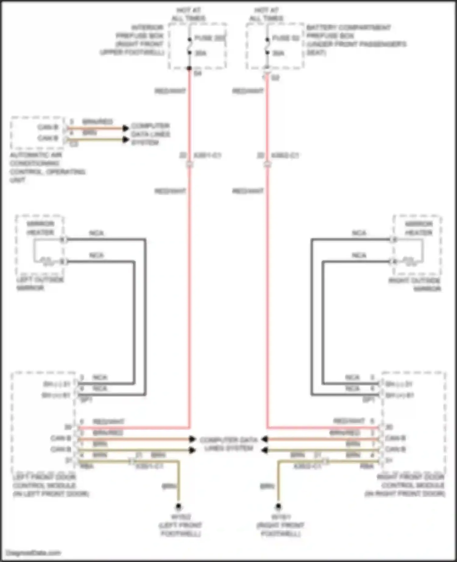 Wiring diagram computer data lines system for Mercedes-Benz GLS-class X166 (2015-2019) (25 of 100)