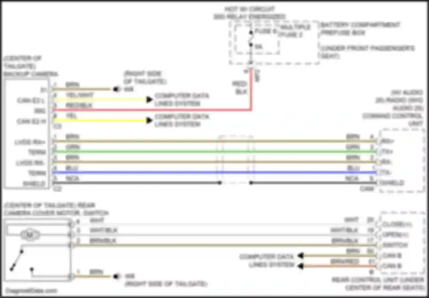 Wiring diagram computer data lines system for Mercedes-Benz GLS-class X166 (2015-2019) (76 of 100)