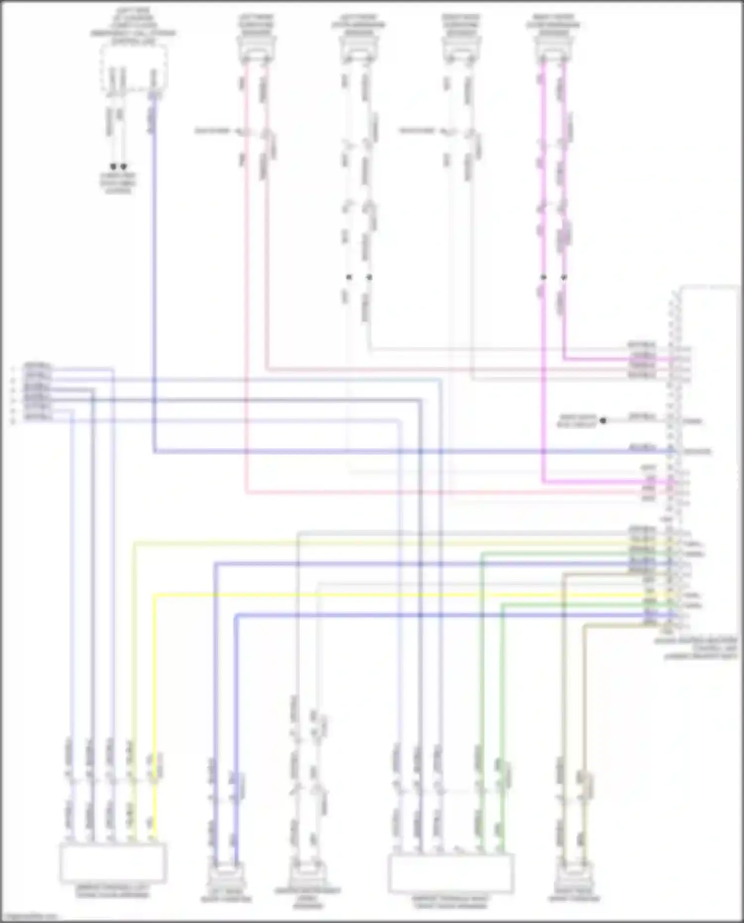 Wiring diagram emergency call system control unit for Mercedes-Benz GLS-class X166 (2015-2019) (5 of 7)