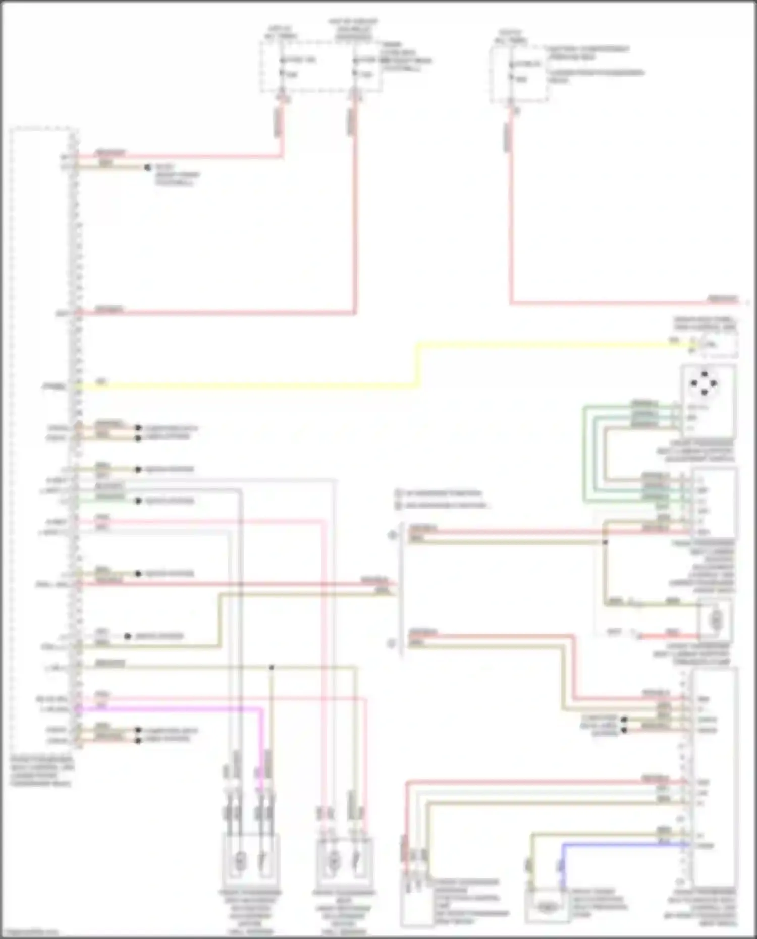 Wiring diagram front passenger massage function control unit for Mercedes-Benz GLS-class X166 (2015-2019) (1 of 1)