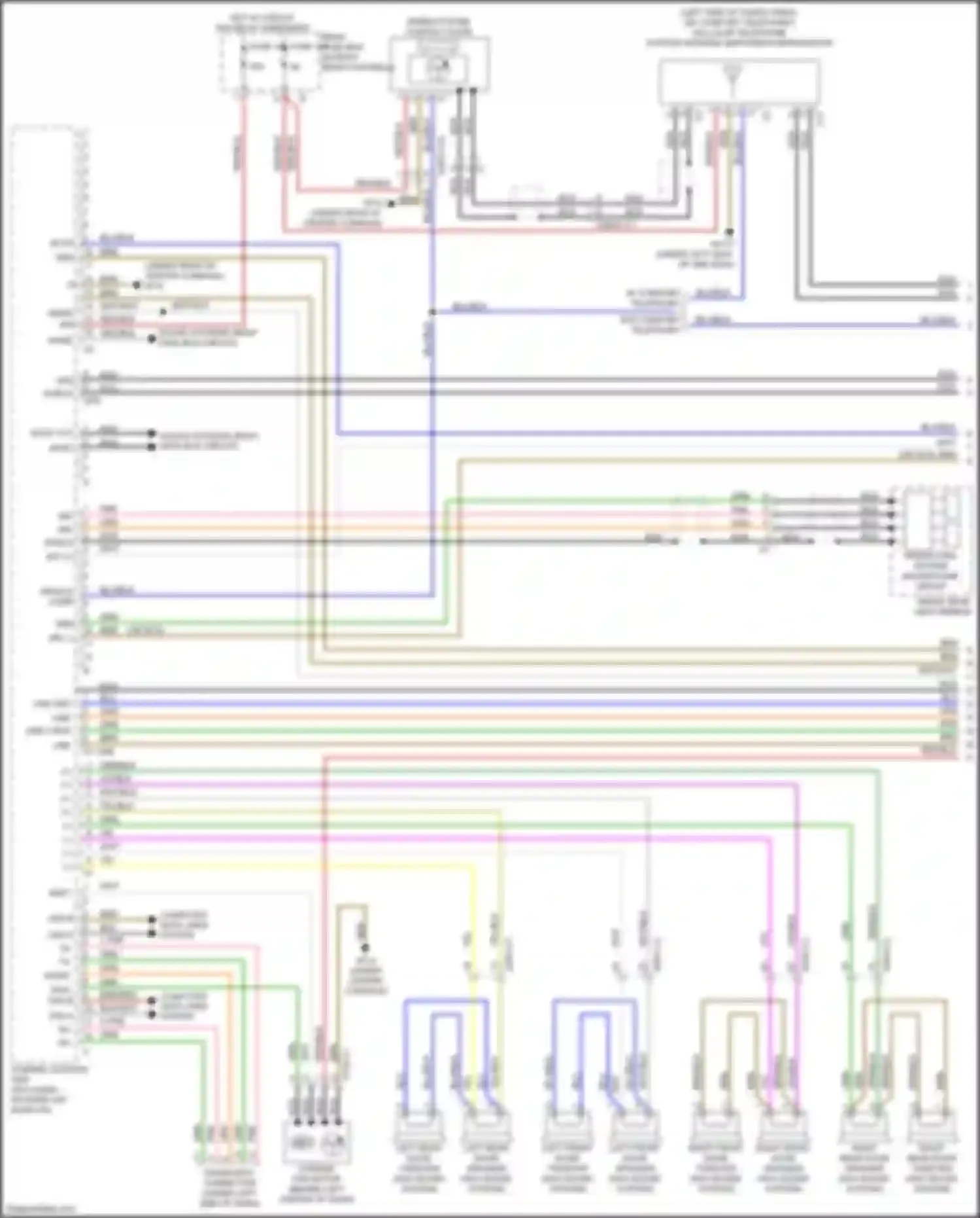 Wiring diagram inside rear view mirror for Mercedes-Benz GLS-class X166 (2015-2019) (2 of 5)
