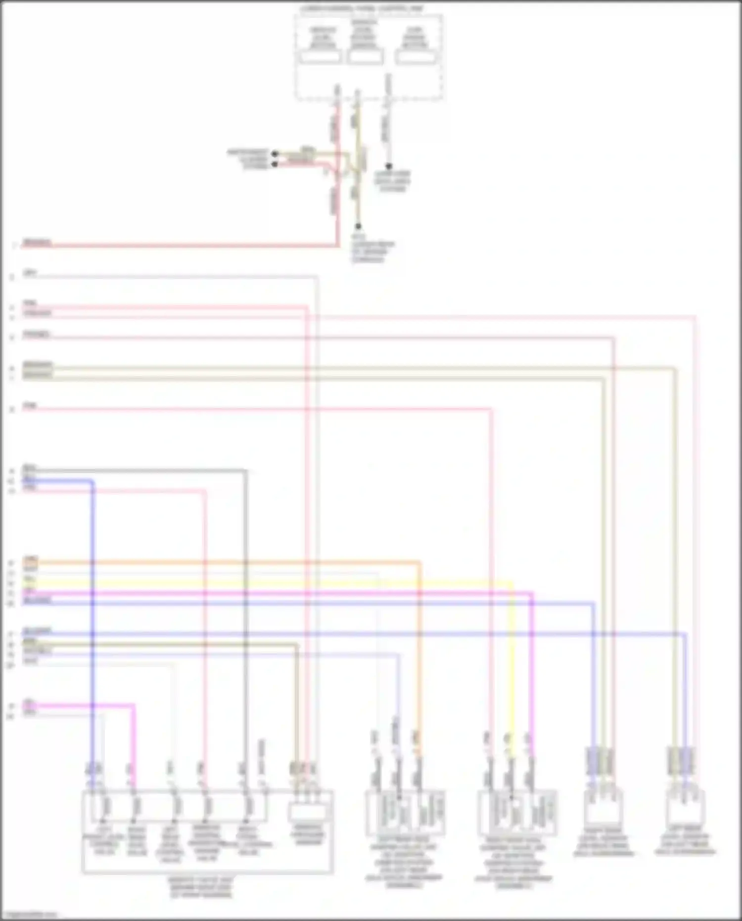 Wiring diagram left rear level control valve for Mercedes-Benz GLS-class X166 (2015-2019) (2 of 2)