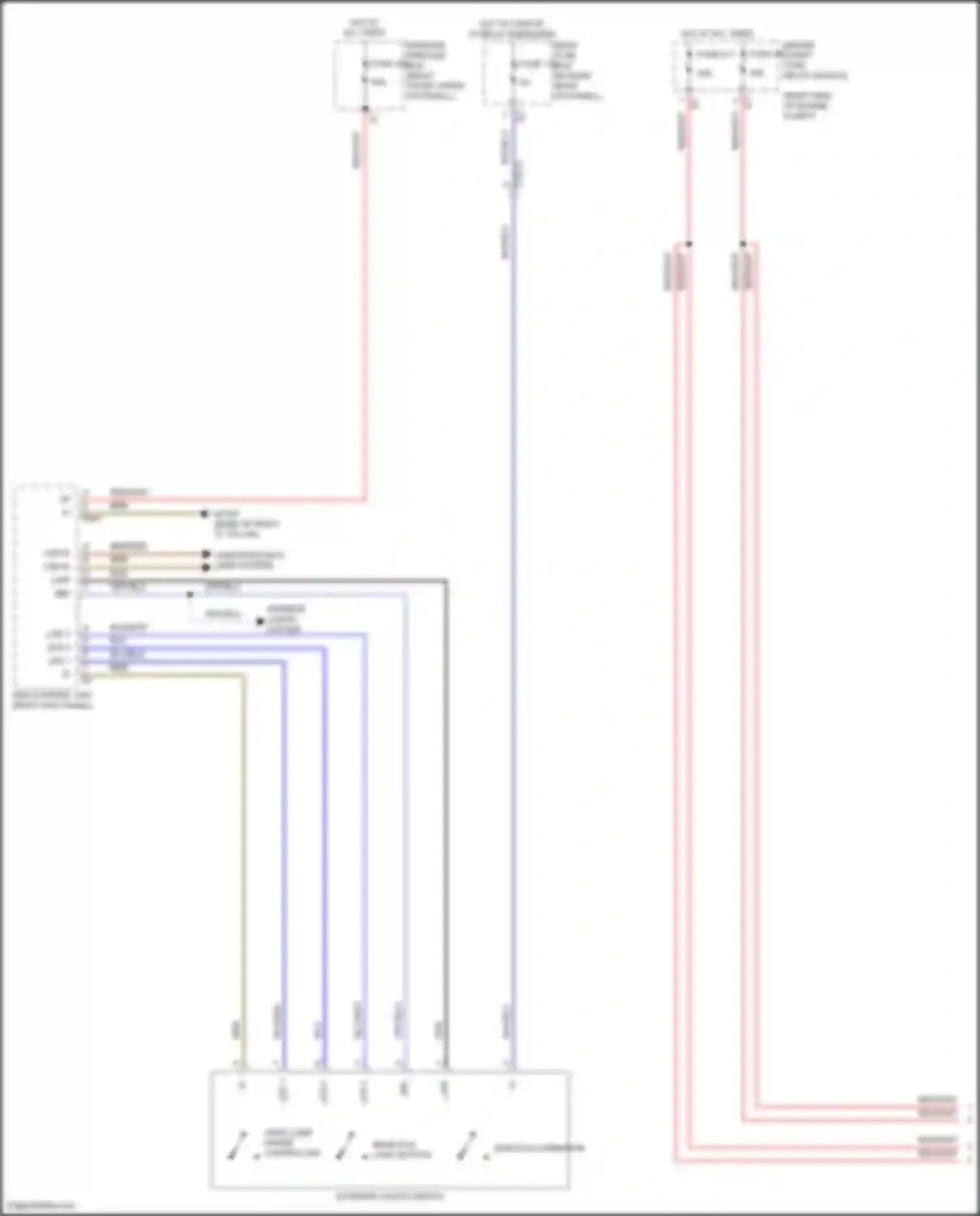 Wiring diagram rear fog light button for Mercedes-Benz GLS-class X166 (2015-2019) (2 of 3)