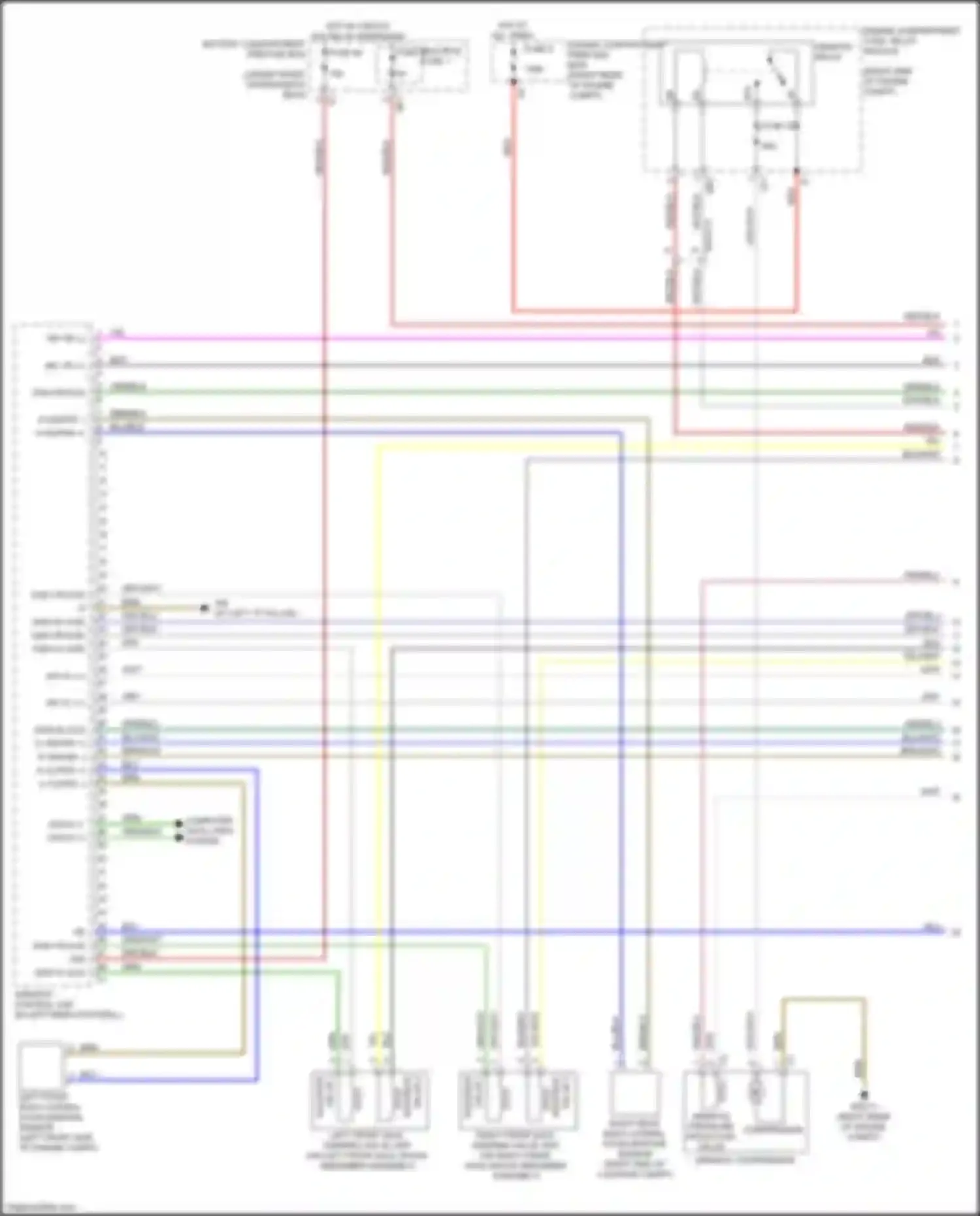 Wiring diagram right front axle damping valve unit for Mercedes-Benz GLS-class X166 (2015-2019) (1 of 2)