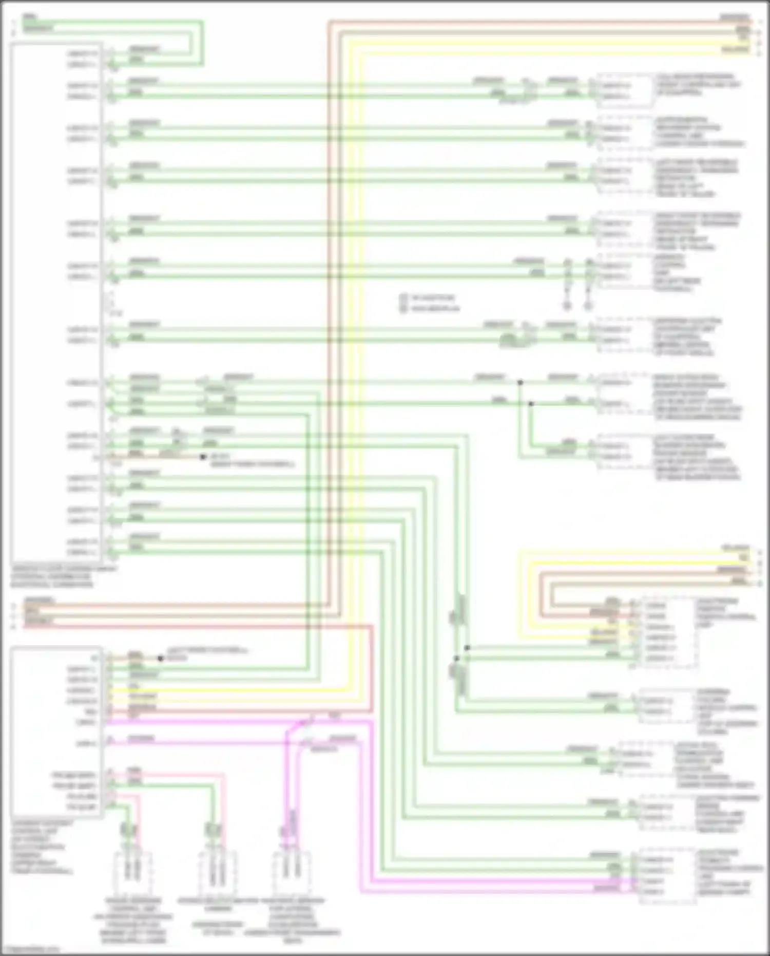 Wiring diagram right front reversible emergency tensioning retractor for Mercedes-Benz GLS-class X166 (2015-2019) (2 of 3)