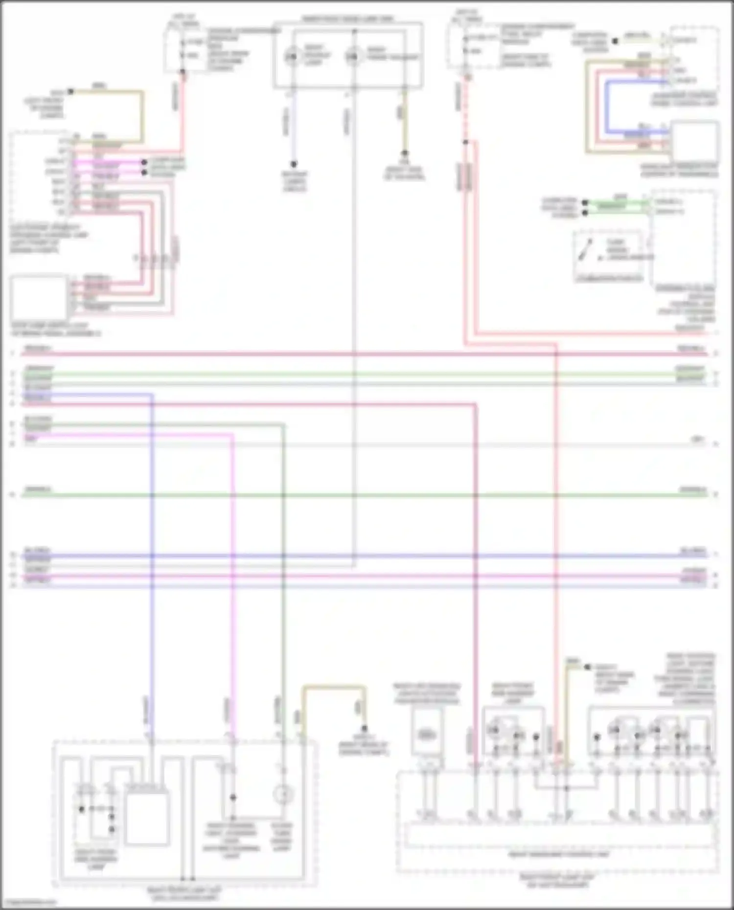 Wiring diagram right headlamp control unit for Mercedes-Benz GLS-class X166 (2015-2019) (1 of 2)