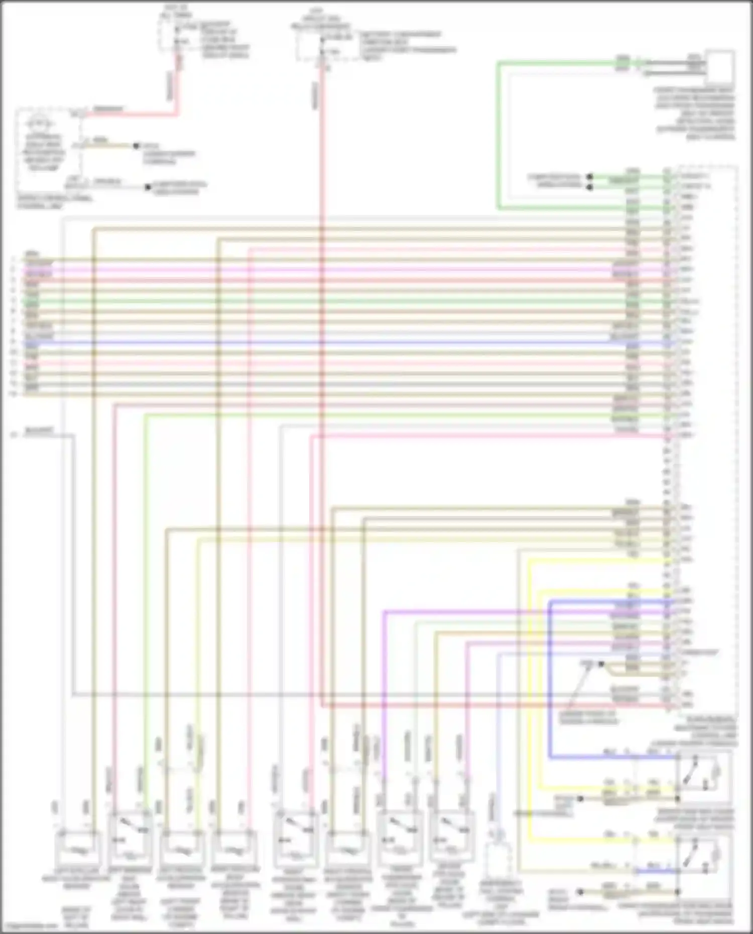 Wiring diagram supplemental restraint system control unit for Mercedes-Benz GLS-class X166 (2015-2019) (10 of 10)
