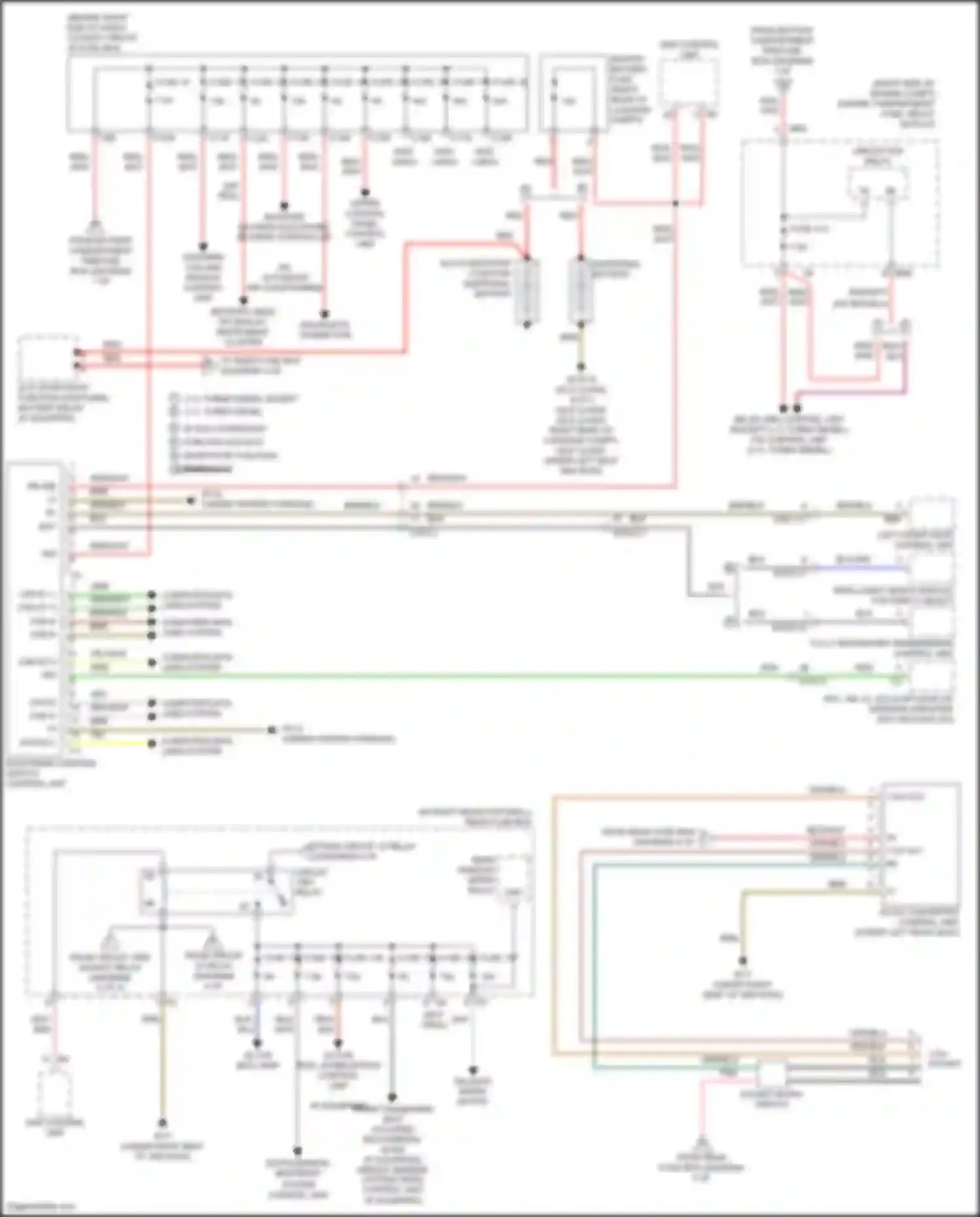 Wiring diagram upper control panel control unit for Mercedes-Benz GLS-class X166 (2015-2019) (8 of 11)