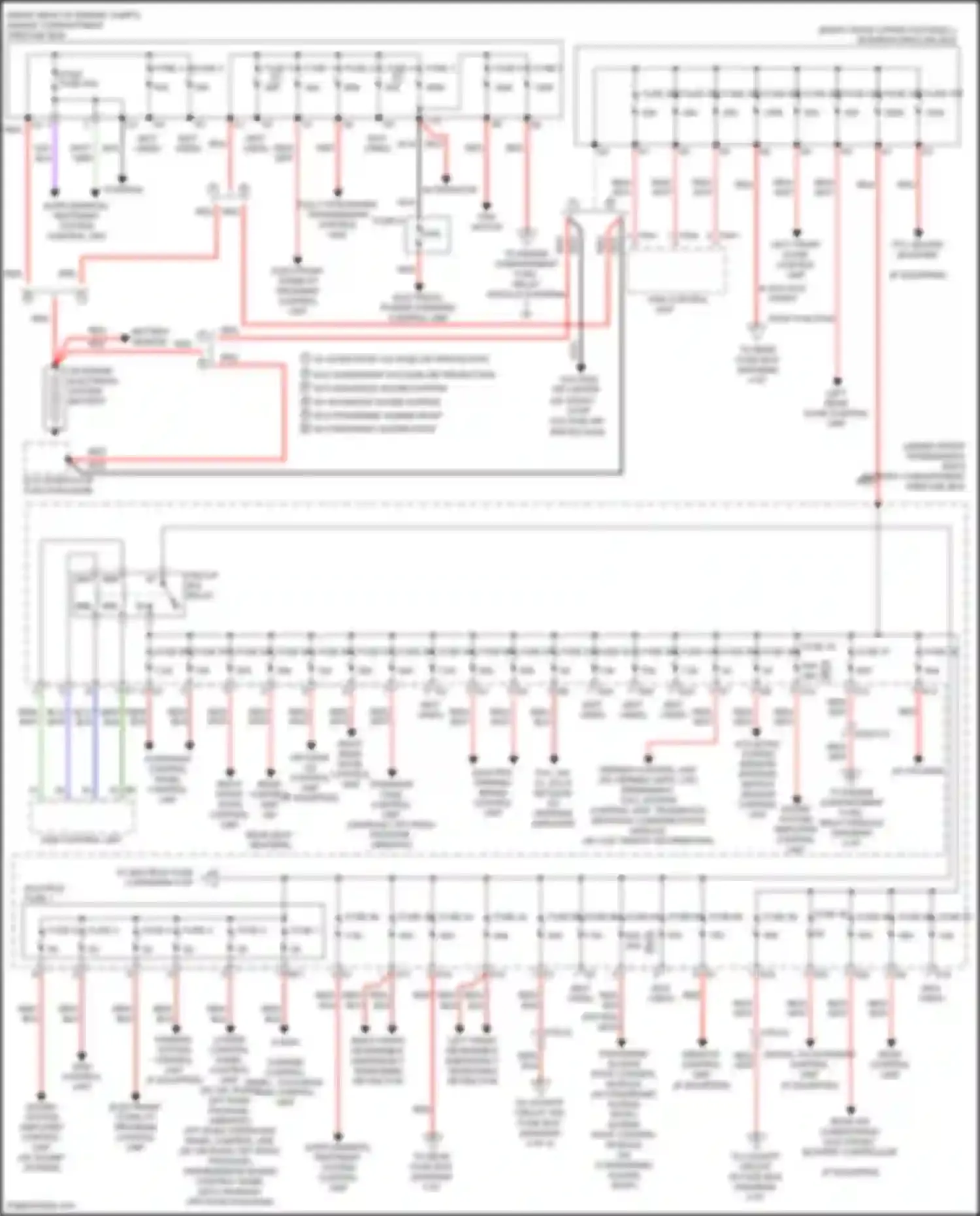 Wiring diagram w/o eco start/ stop function for Mercedes-Benz GLS-class X166 (2015-2019) (1 of 1)