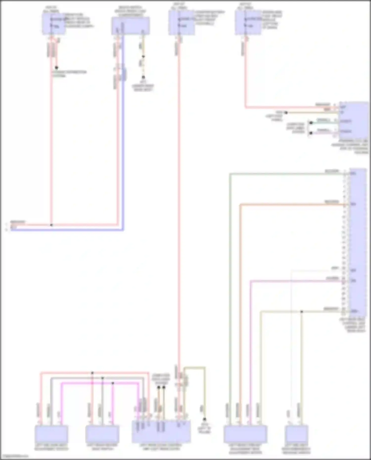 GLS-class Mercedes-Benz X167 facelift (2023-2024): Left rear memory seat circuit (2 of 2)