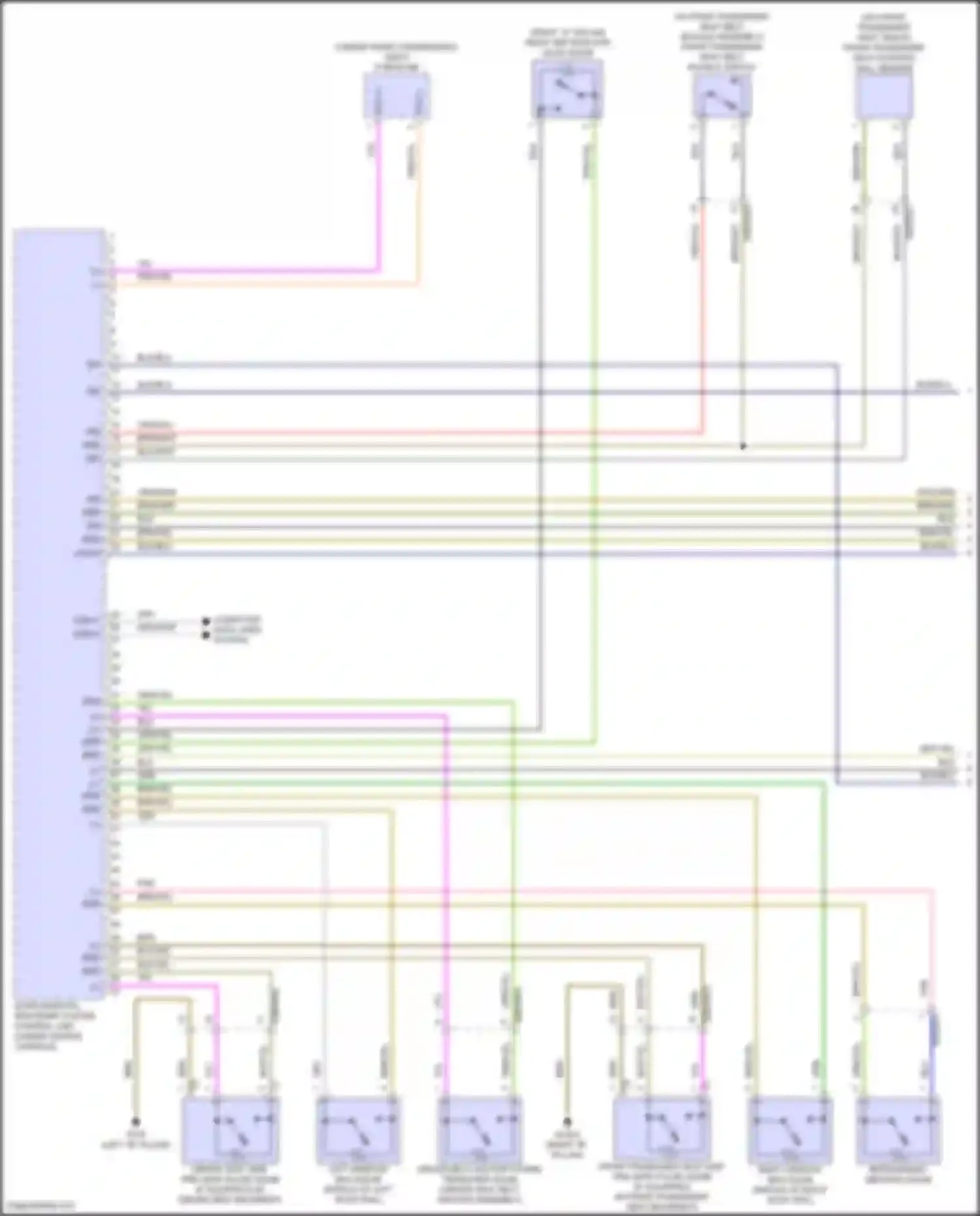 GLS-class Mercedes-Benz X167 facelift (2023-2024): Supplemental restraint circuit (1 of 5)