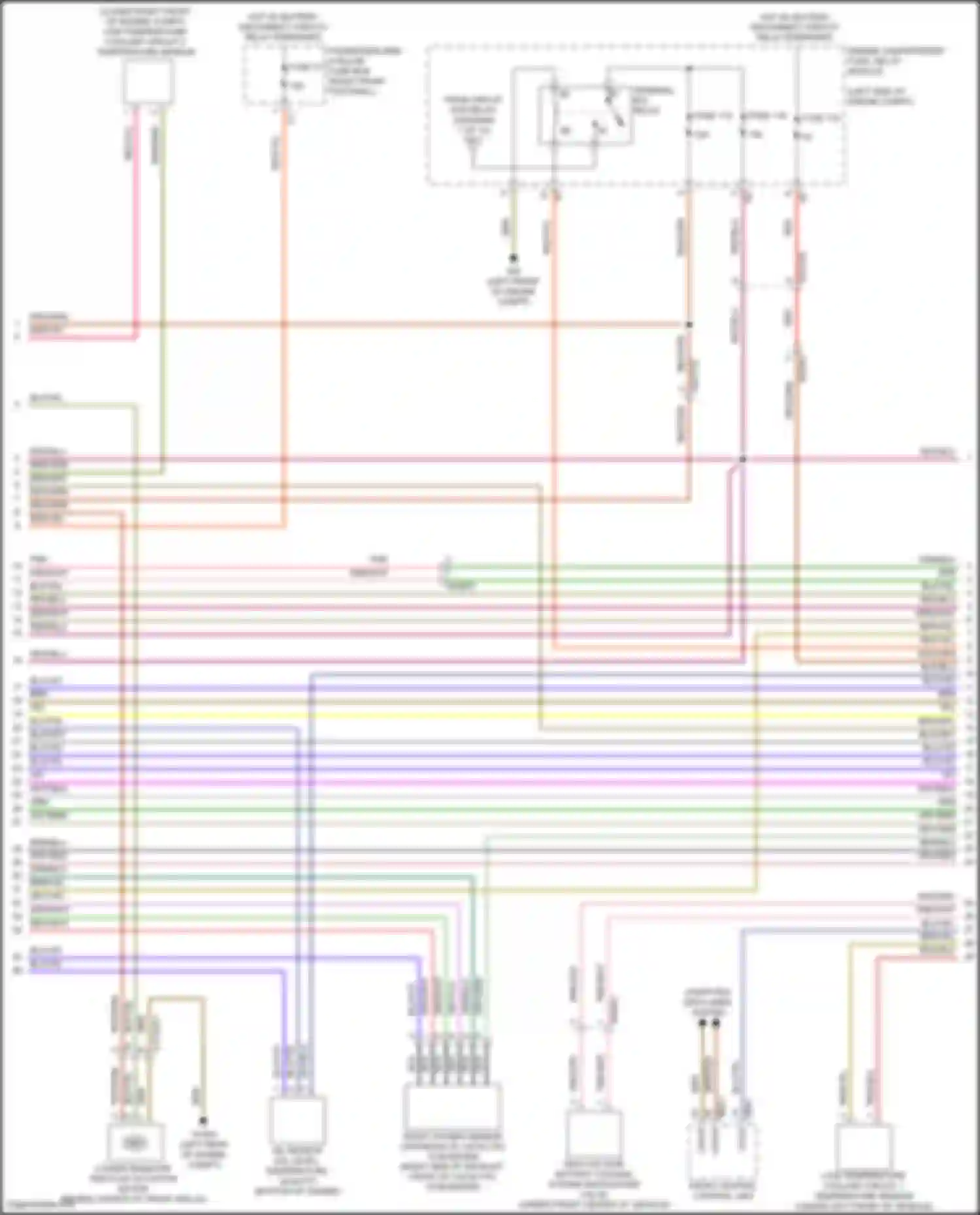 GLS-class Mercedes-Benz X167 (2019-2023): Wiring diagram engine performance 4.0l turbo hybrid, engine controls circuit (3 of 10)