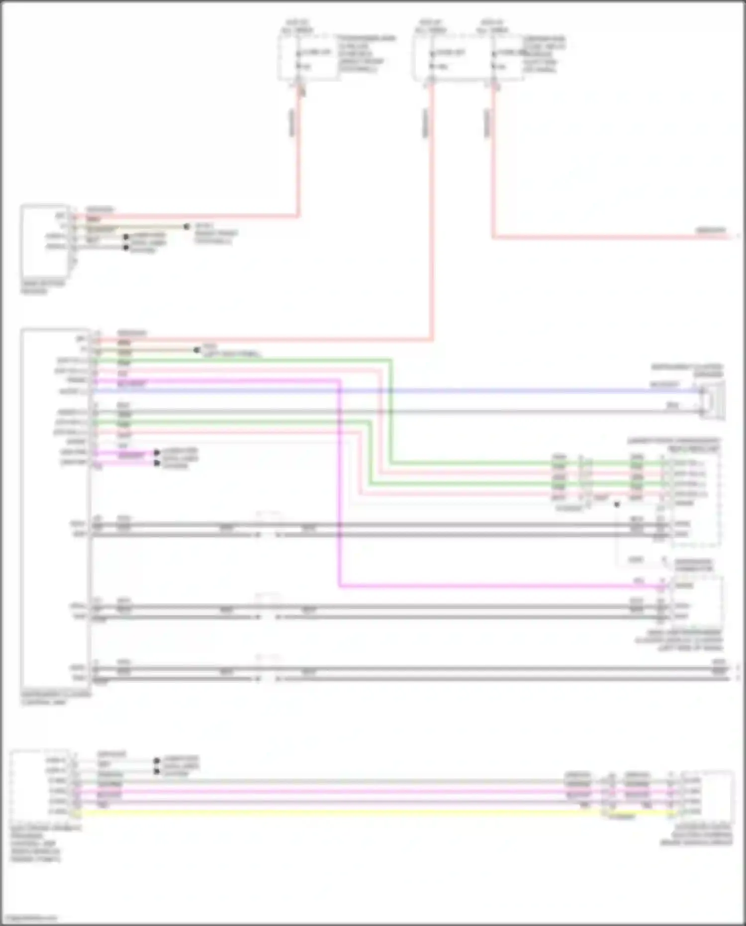 GLS-class Mercedes-Benz X167 (2019-2023): Instrument cluster circuit (1 of 2)